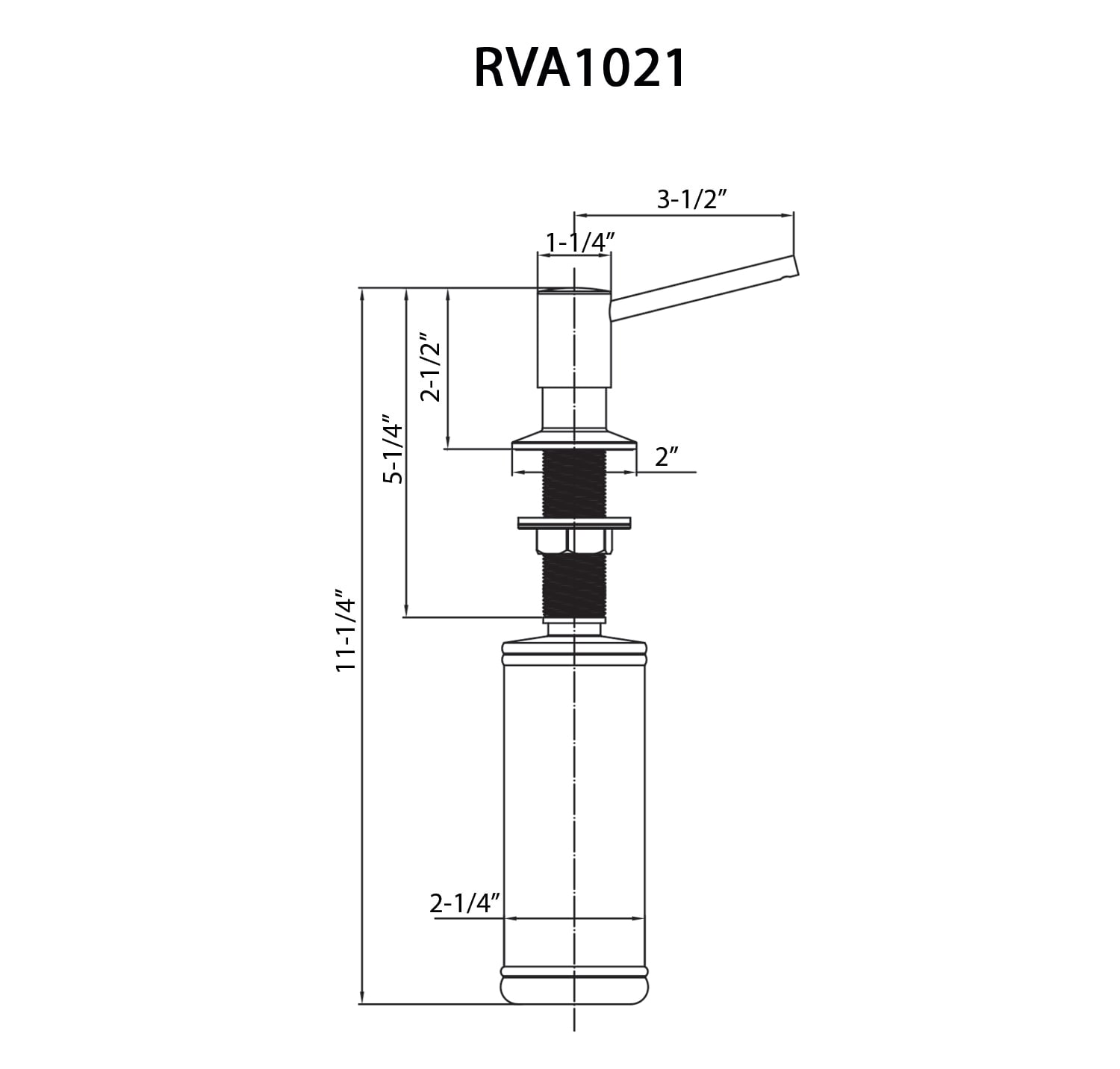 Ruvati RVA1021BN BRUSHED NICKEL 12-oz Capacity Freestanding Soap and Lotion Dispenser
