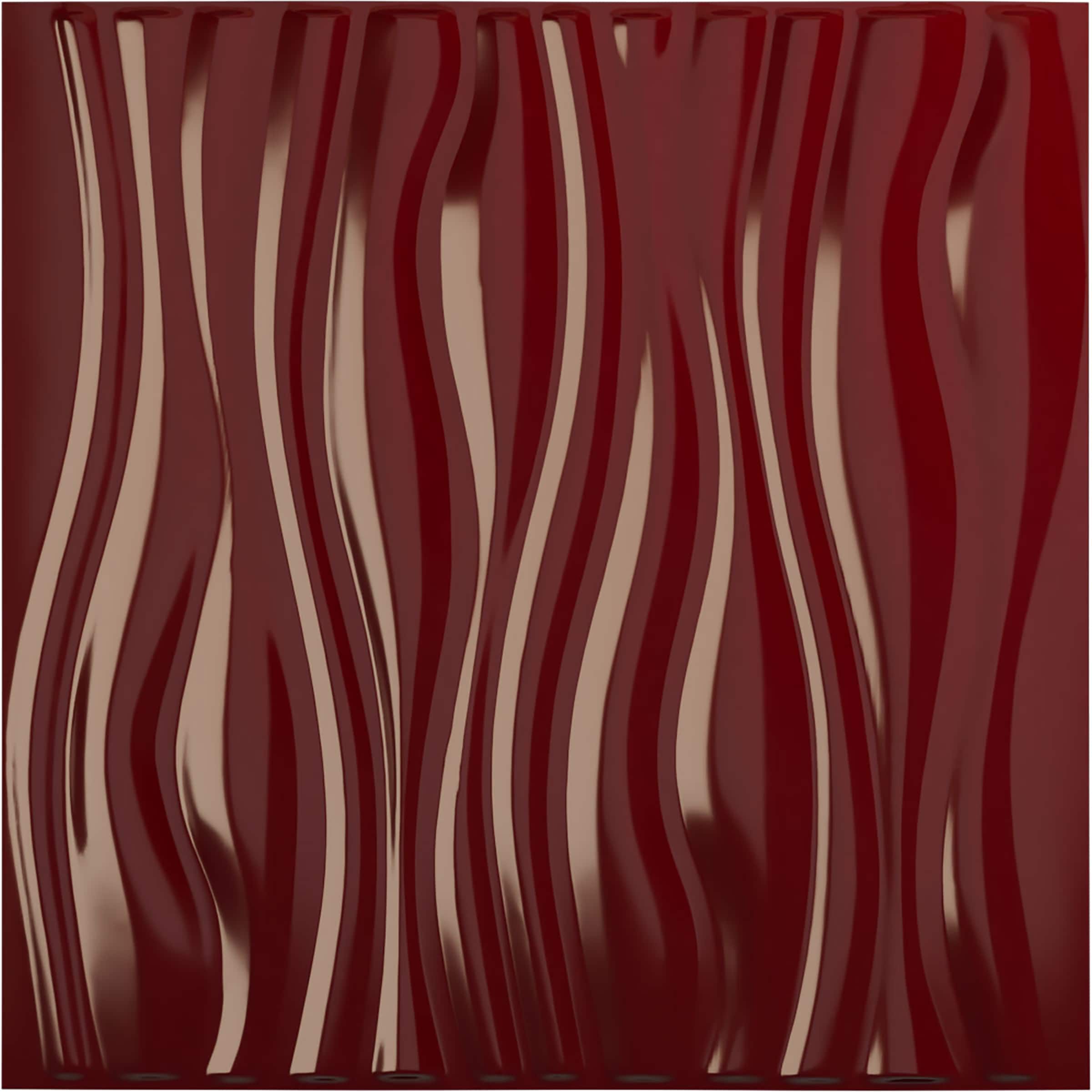 Ekena Millwork WP20X20LEHML 19-5/8-in x 19-5/8-in Embossed Paintable/Stainable Red PVC Wall Panel (