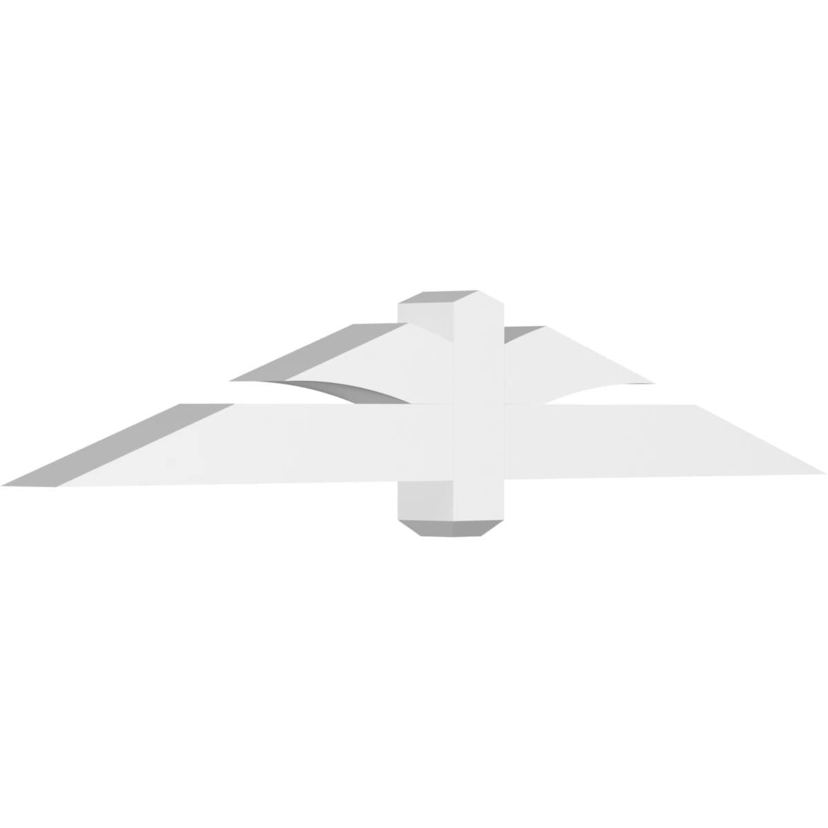Ekena Millwork GBP060X10X0404RED00 Redmond White PVC Gable bracket