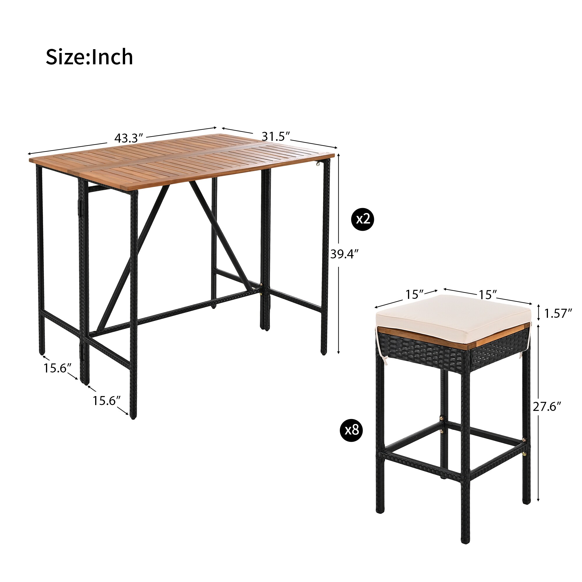 Oizaye ZWG-FG73AAA Patio-Dining-Sets - View #10