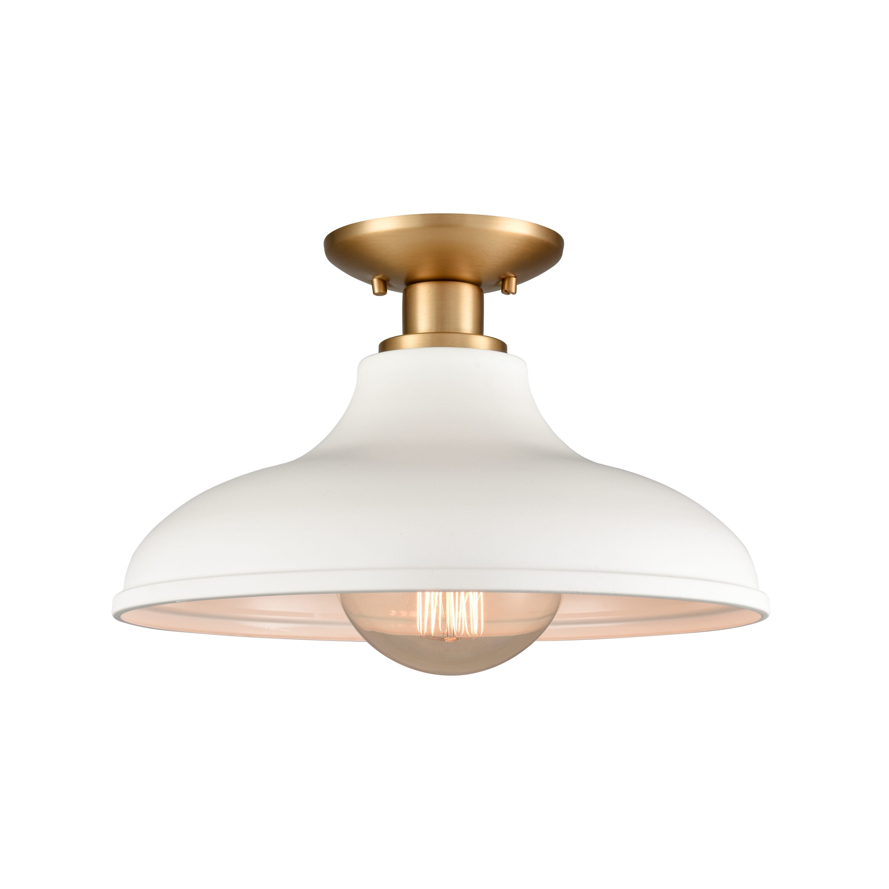 Westmore by ELK Lighting LW-202302010163 Central 1 -Light 13-in Brushed Gold Semi Flush Mount Light