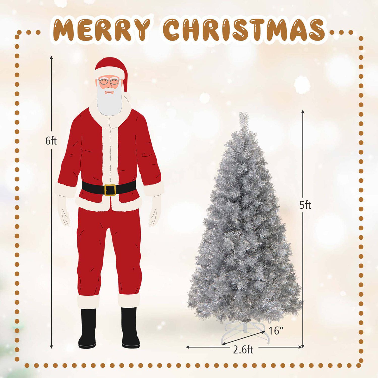 Costway HCST04305 Artificial-Christmas-Trees - View #3