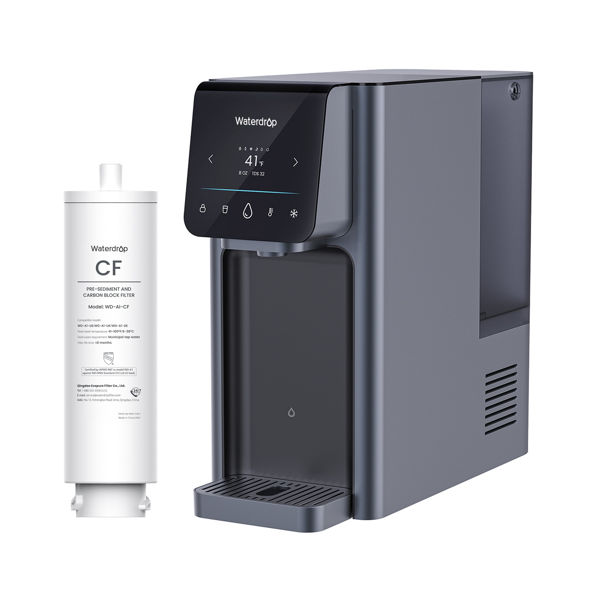 Waterdrop B-WD-A1-CFSET A1 Carbon block Blue Counter top filter