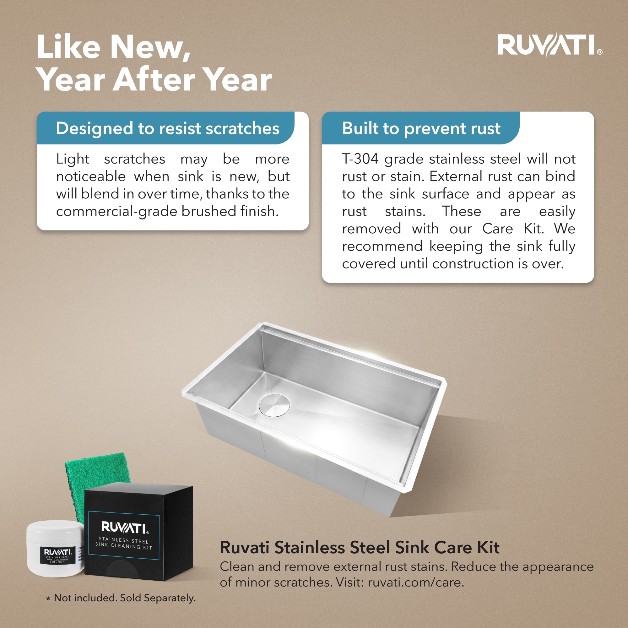 Ruvati RVH8570 Kitchen-Sinks - View #10