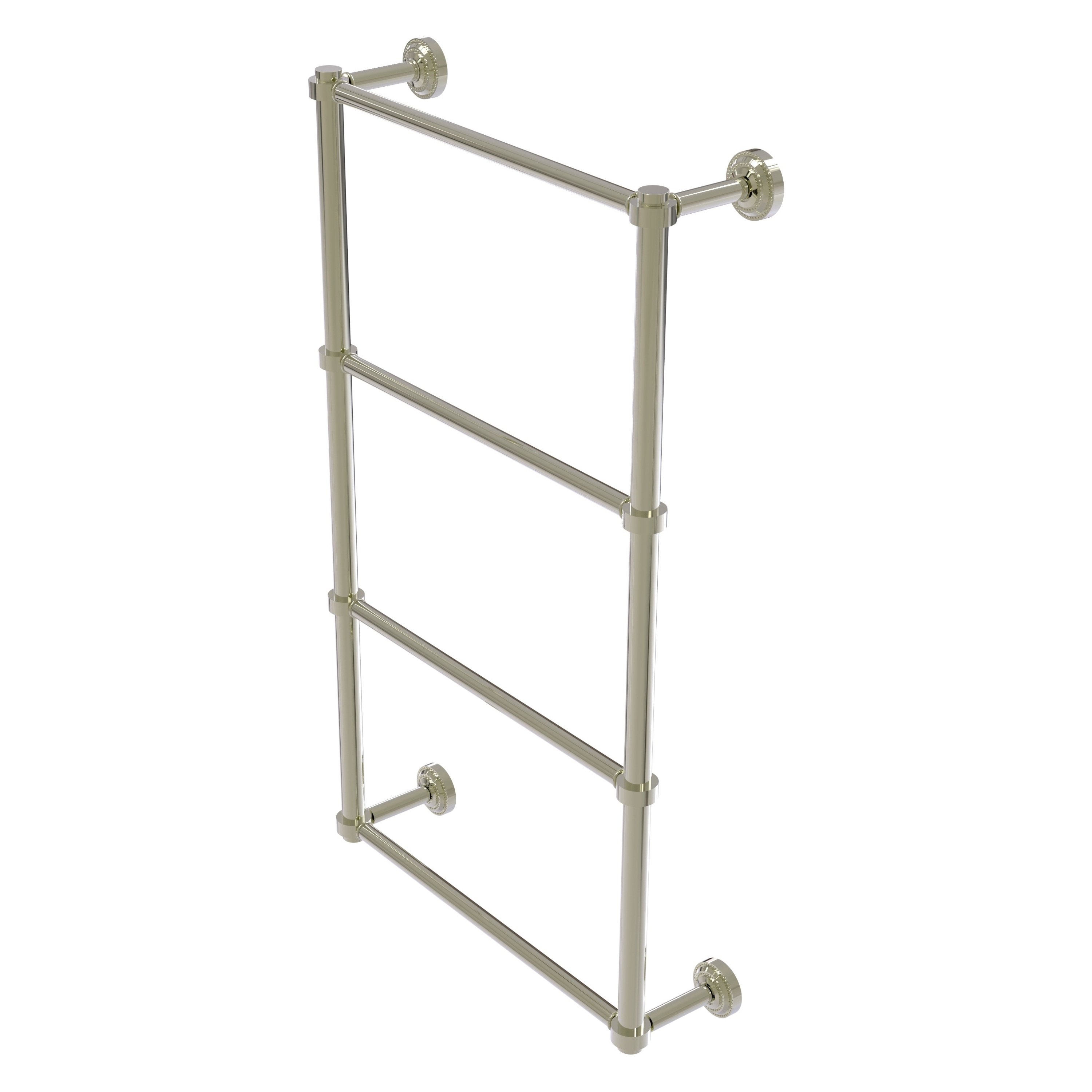 Allied Brass DT-28-36-PNI Dottingham 36-in double Polished Nickel Wall mount 4-tier Towel Bar