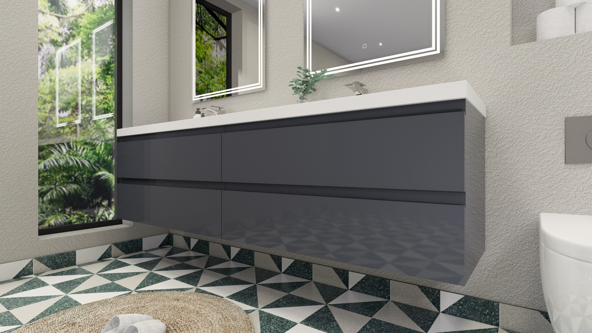 Moreno Bath MOB84-GR Bath-Vanity-Combo - View #7