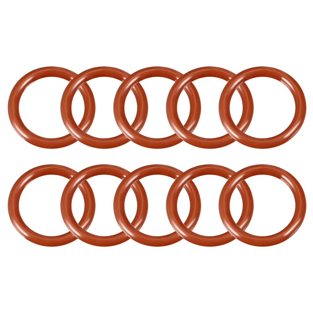Unique Bargains - Silicone O-Ring 27mm OD 20mm ID 3.5mm Width VMQ Seal Rings Gasket Red 10pcs