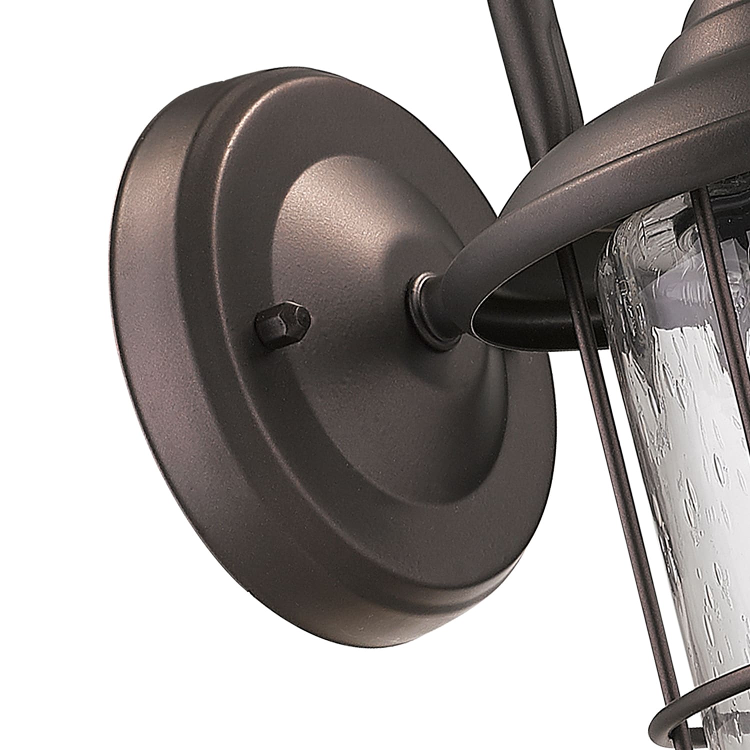 Oil Rubbed Bronze Dimmable Outdoor Lantern Set with Bubble Glass