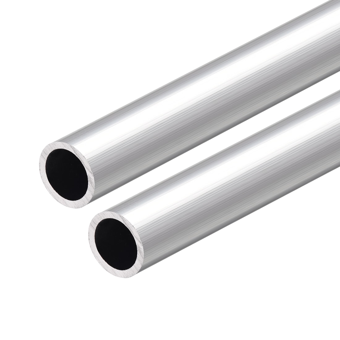 Unique Bargains 6063 Aluminum Round Tube 300mm Length 18mm OD 15mm Inner Dia Seamless Aluminum Straight Tubing 2pcs