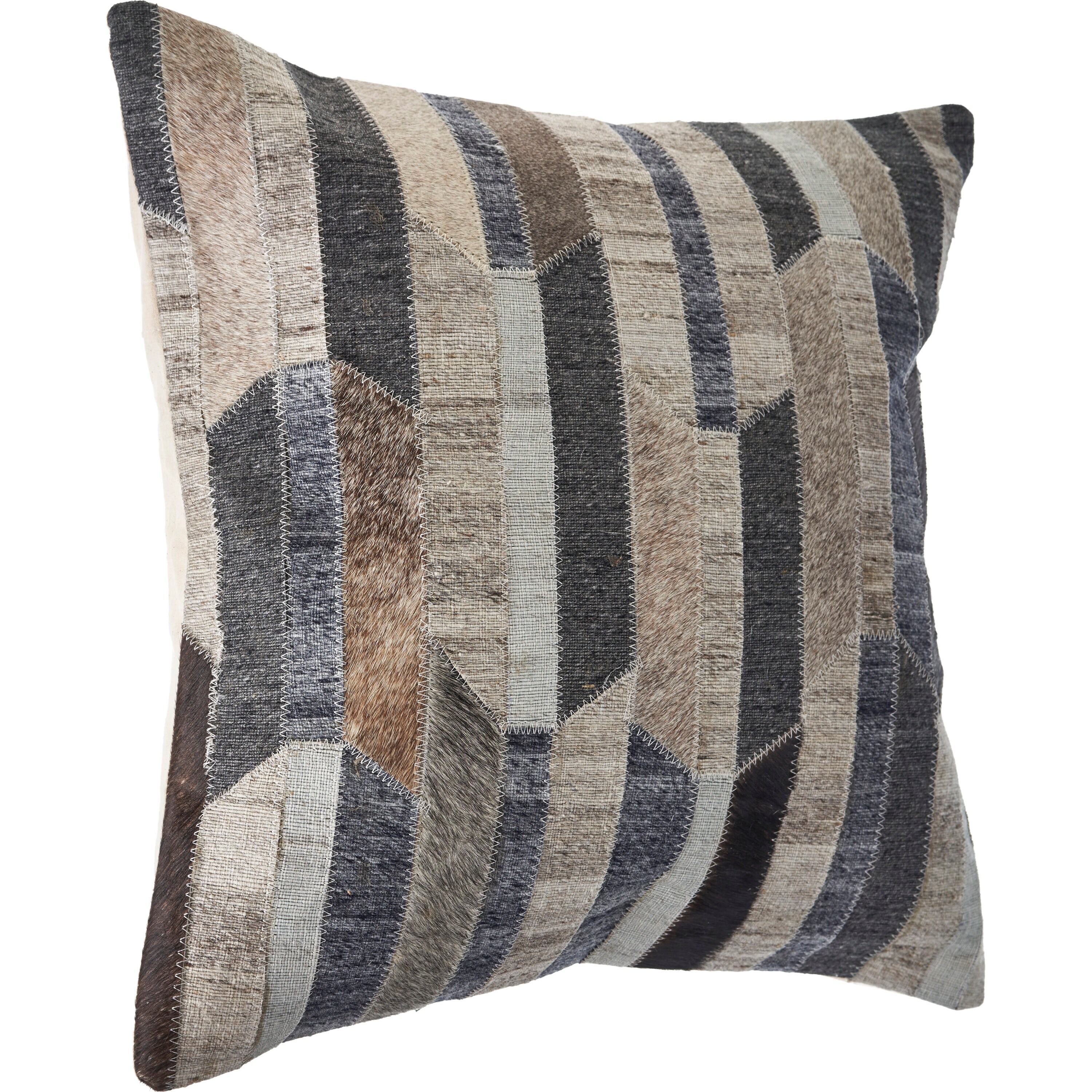 LR Home 2798A8084934J8 Wayne 20-in x 20-in Gray/Charcoal Square Indoor Decorative Pillow