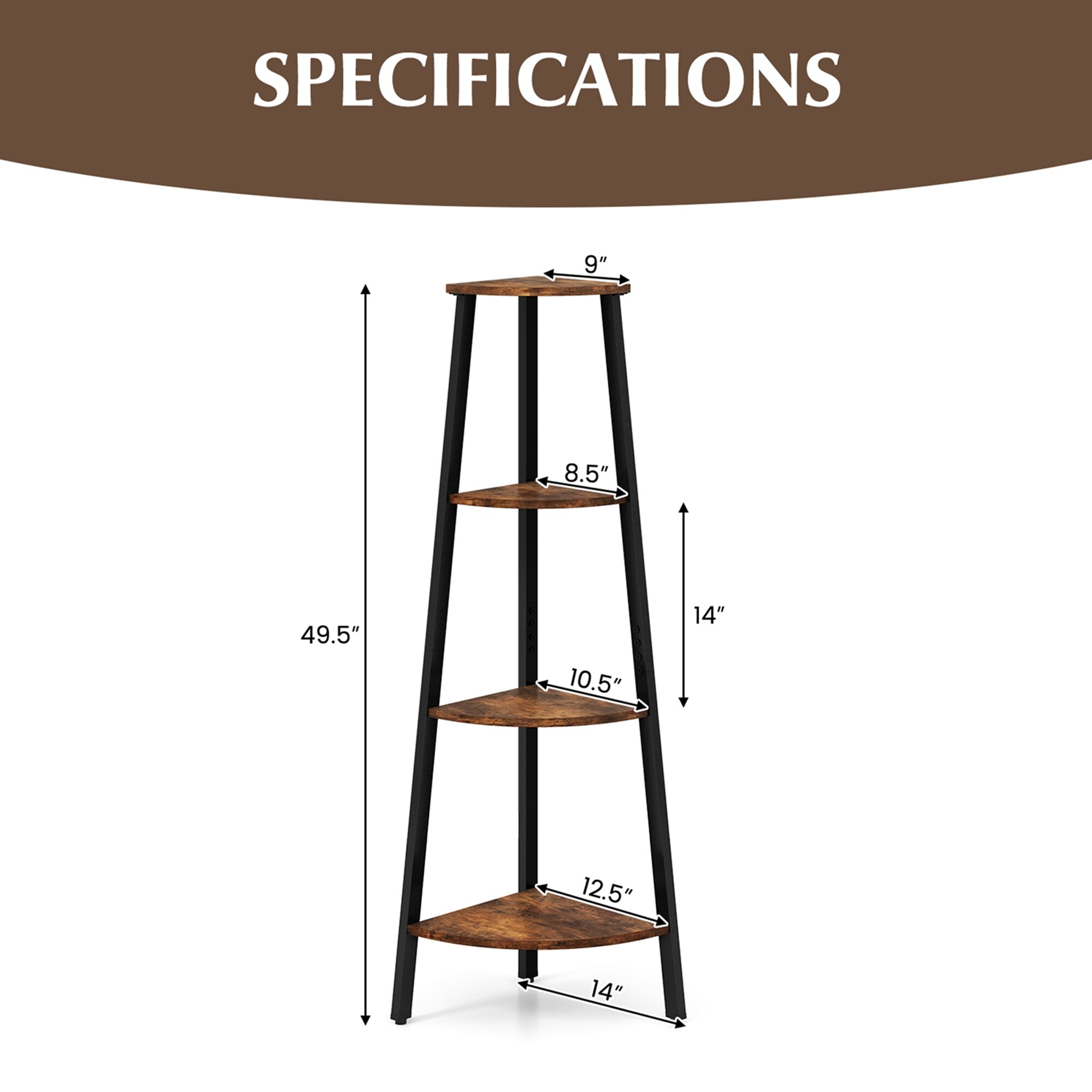 Costway CSHY004632 Free-Standing-Shelving - View #3