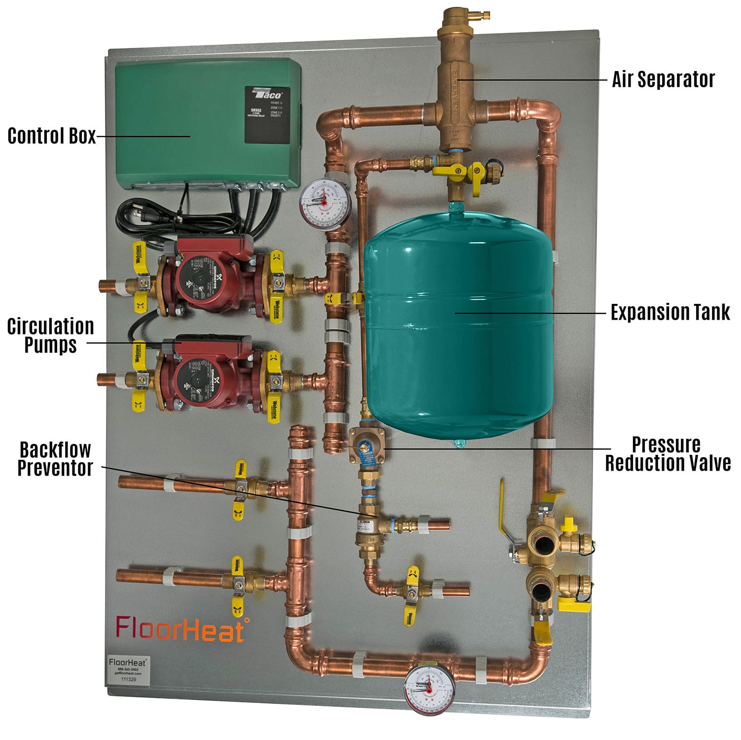 FloorHeat UDP-02 110-volt 2-zone Distribution panel