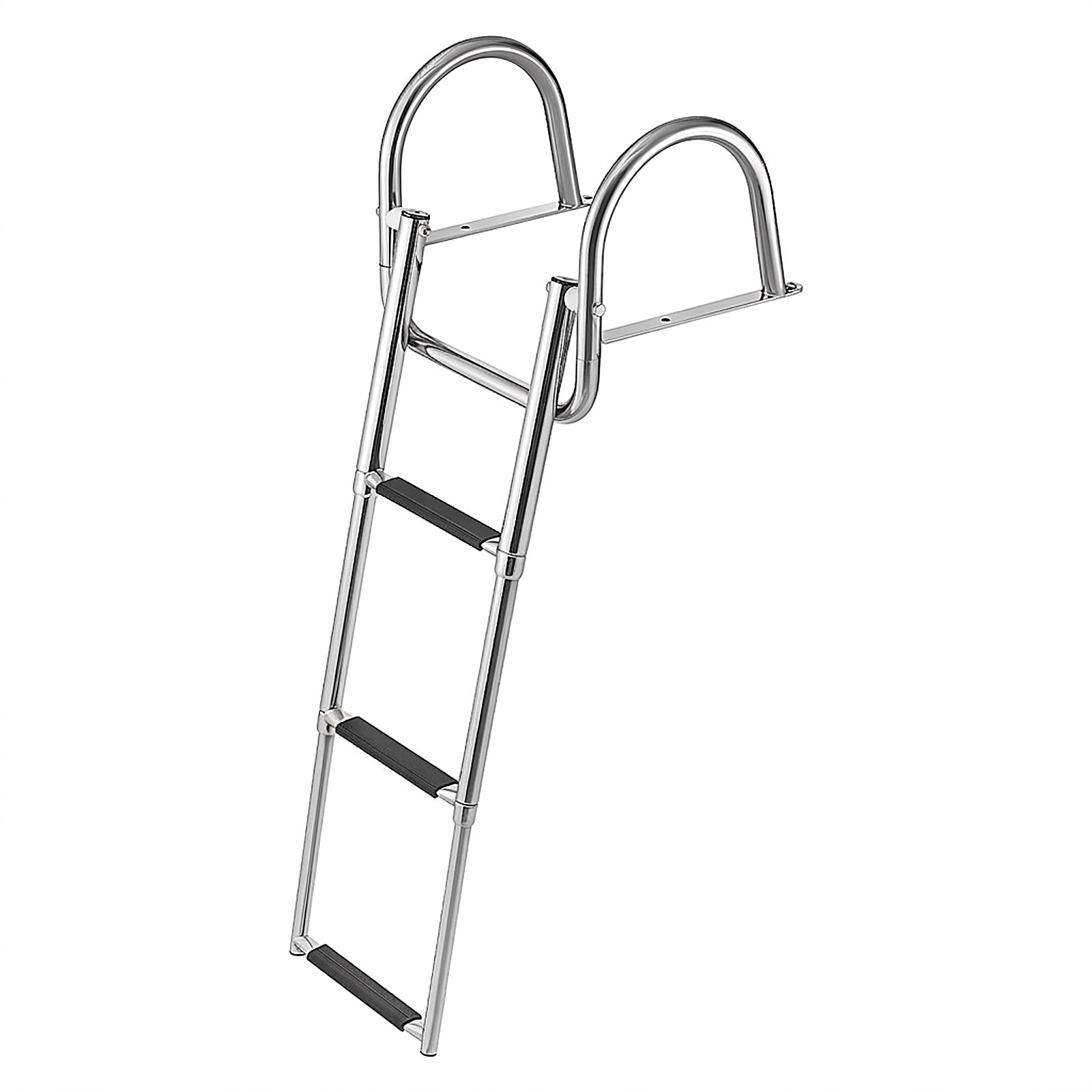 GIVIMO 3-Step 304 Stainless Steel Telescoping Folding Boat Swim Ladder with 600-lb Capacity #LW047GIVSS1318