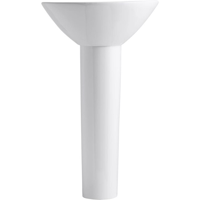 KOHLER Parigi Vitreous China Pedestal Bathroom Sink in Almond KOHLER Parigi Vitreous China Pedestal Bathroom Sink in Almond