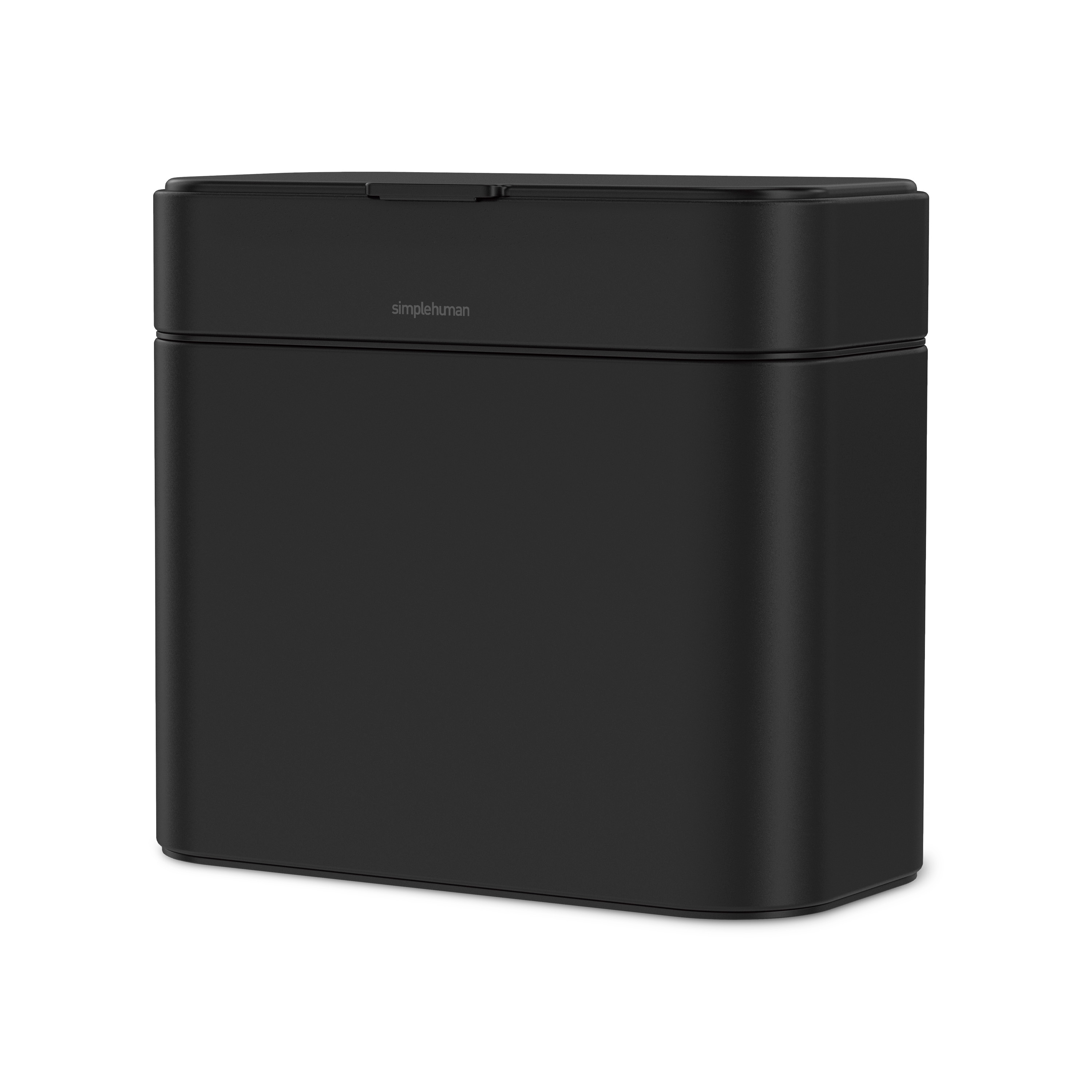 simplehuman CW1647 Compost Bin with Magnetic Docking Caddy, 5 Liter Black Metal Indoor Kitchen Hinged Lid Trash Can