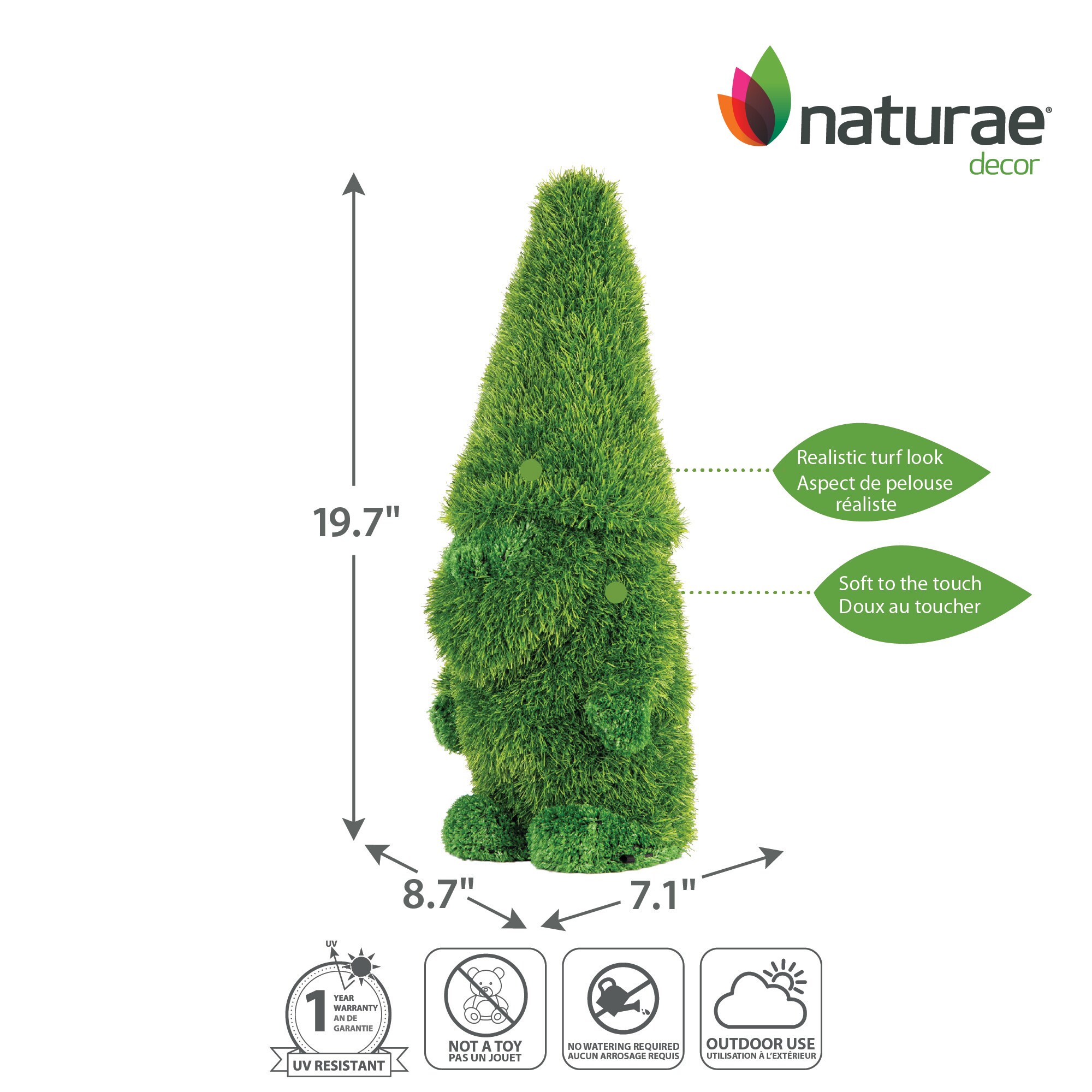 naturae decor PLS-23050-1PK Garden-Statue - View #3