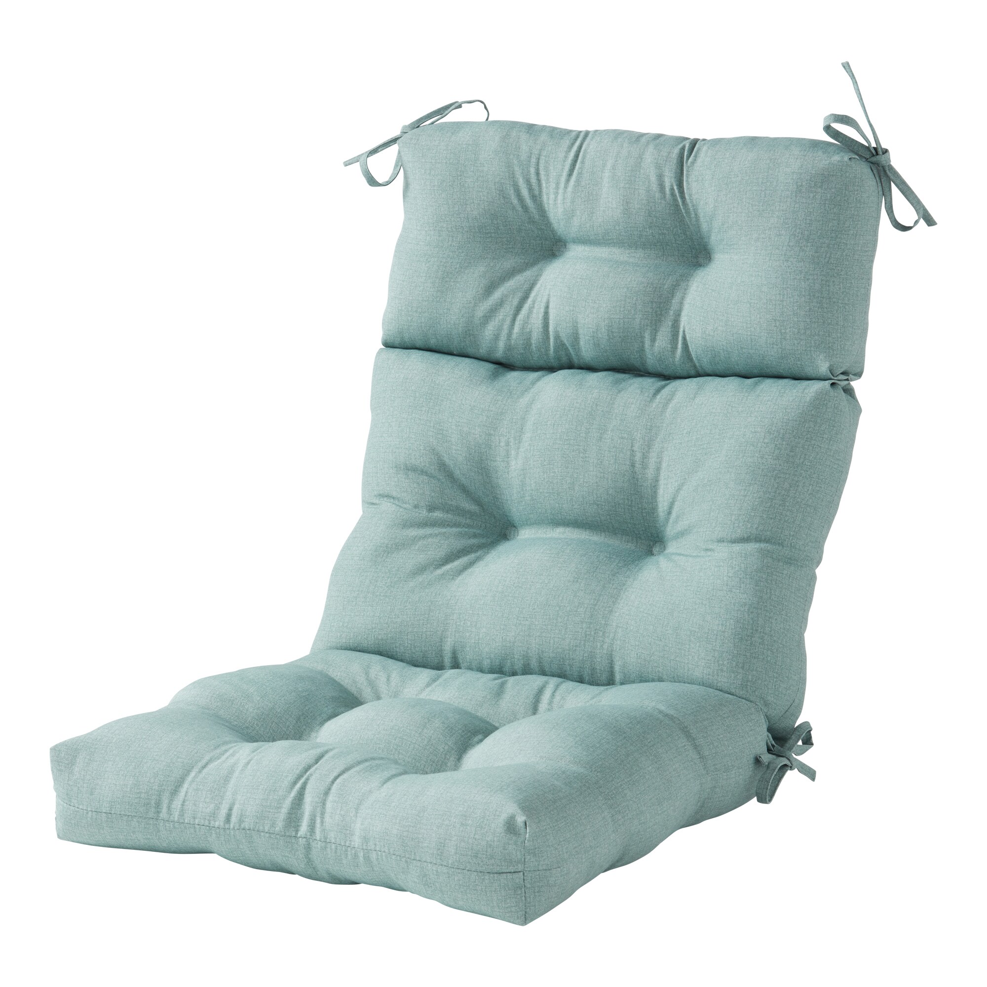 Greendale Home Fashions OC4809-SEAGLASS 20-in x 22-in Seaglass High back patio chair cushion