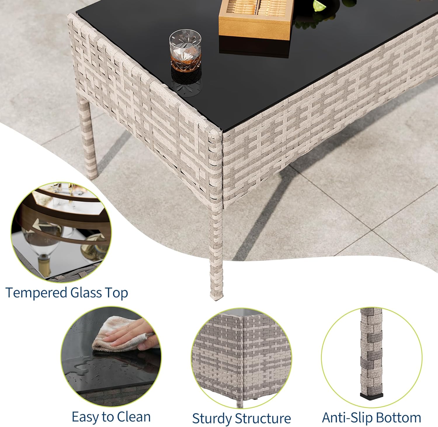 Garvee LS-PATIOSET34UMGREY Patio-Conversation-Sets - View #5