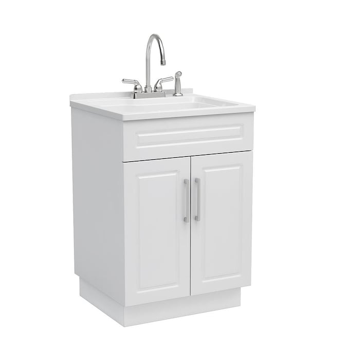Basin White Freestanding Laundry Sink, Utility Sink Vanity Top