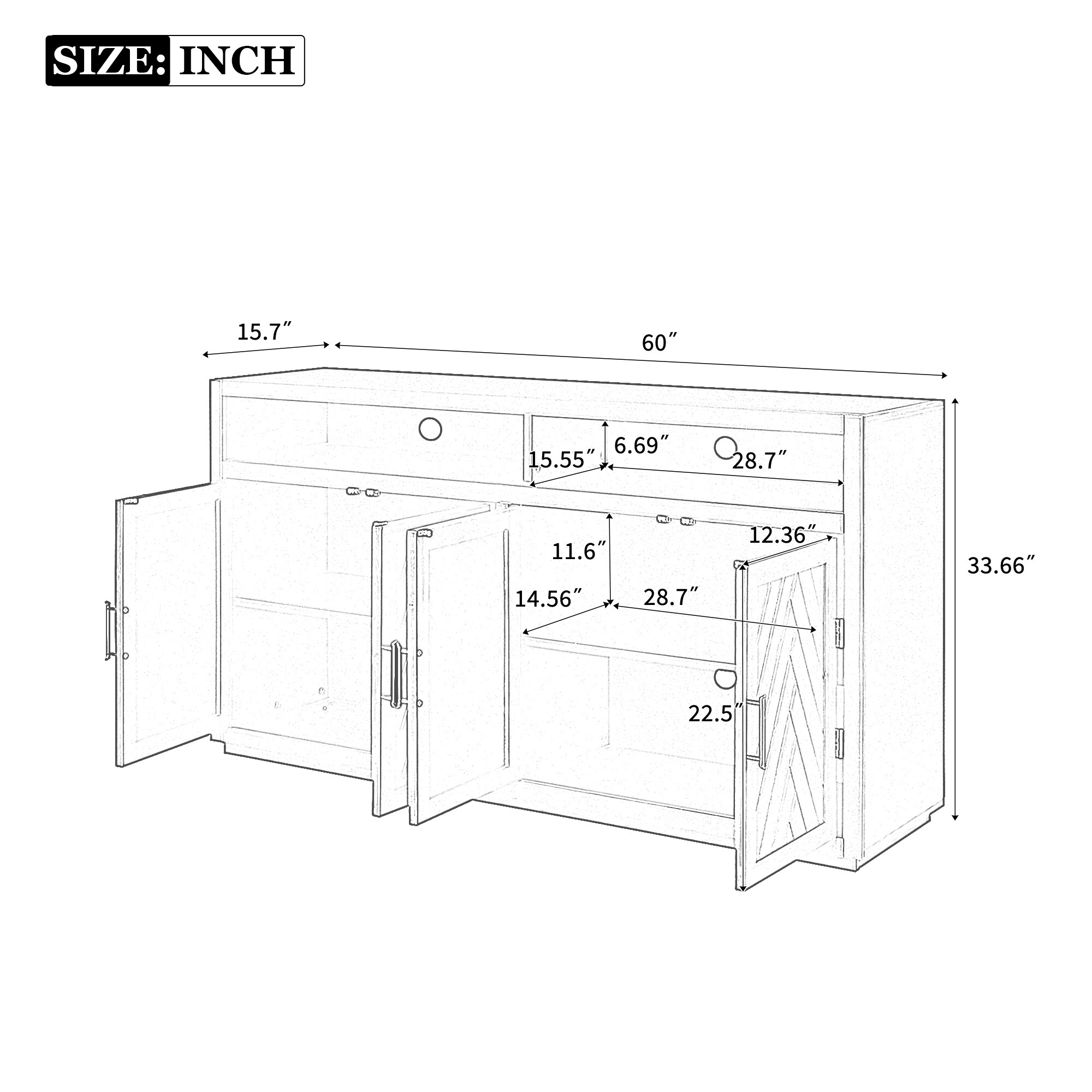 SINOFURN SYA330182BN Dining-Kitchen-Storarge - View #7