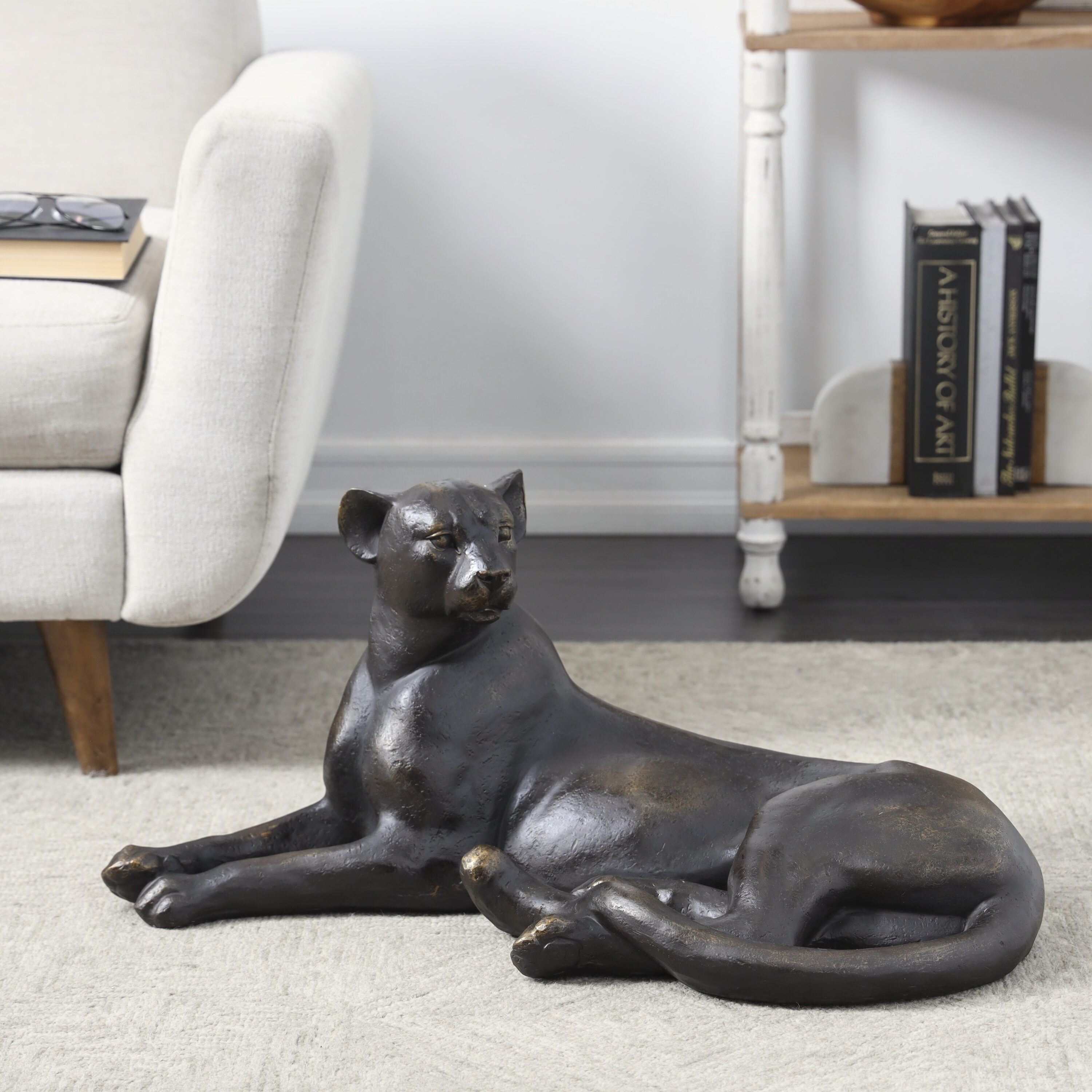 Grayson Lane 821276 Black Polyresin Modern Sculpture