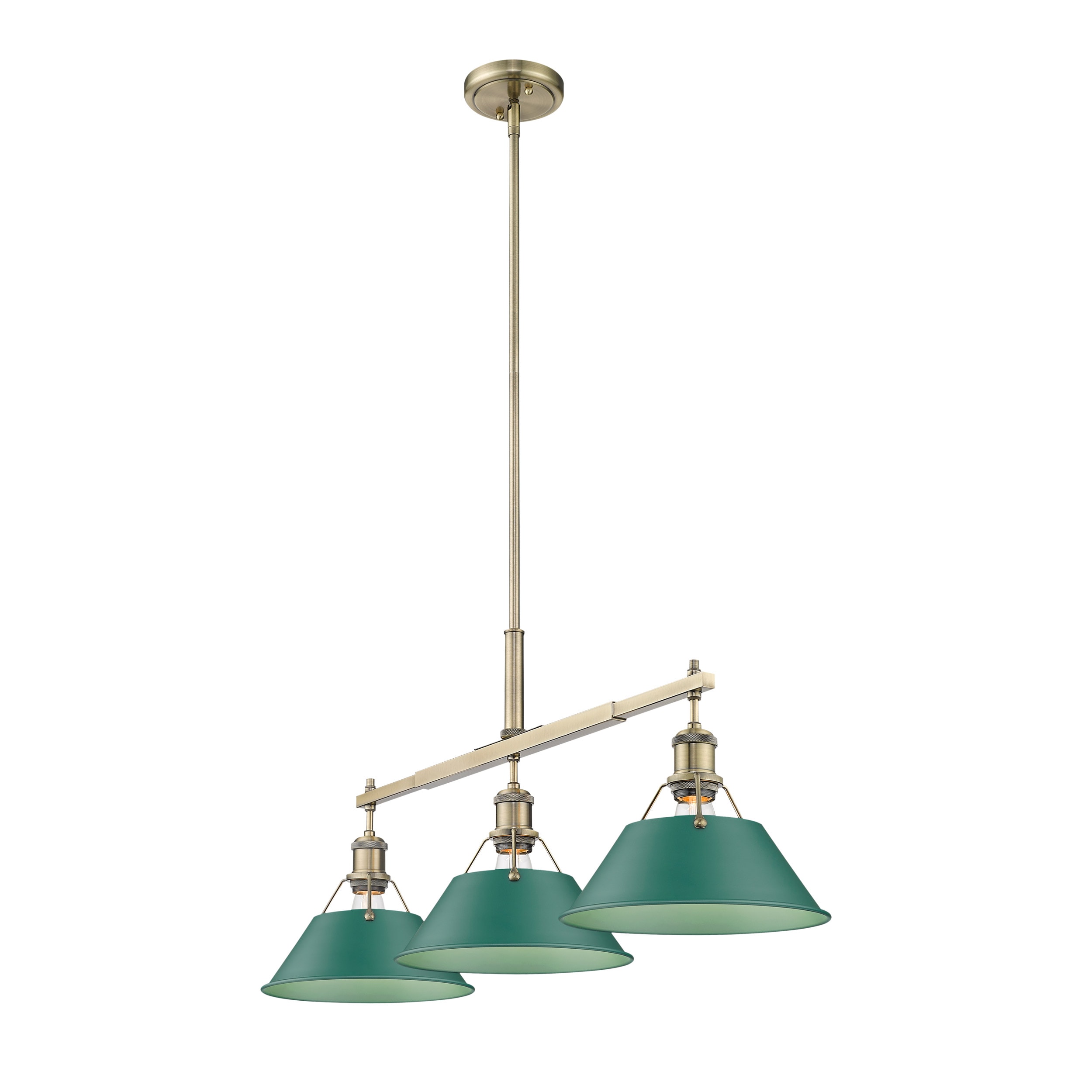 Golden Lighting 3306-LP AB-GN Pendant-Lights - View #2