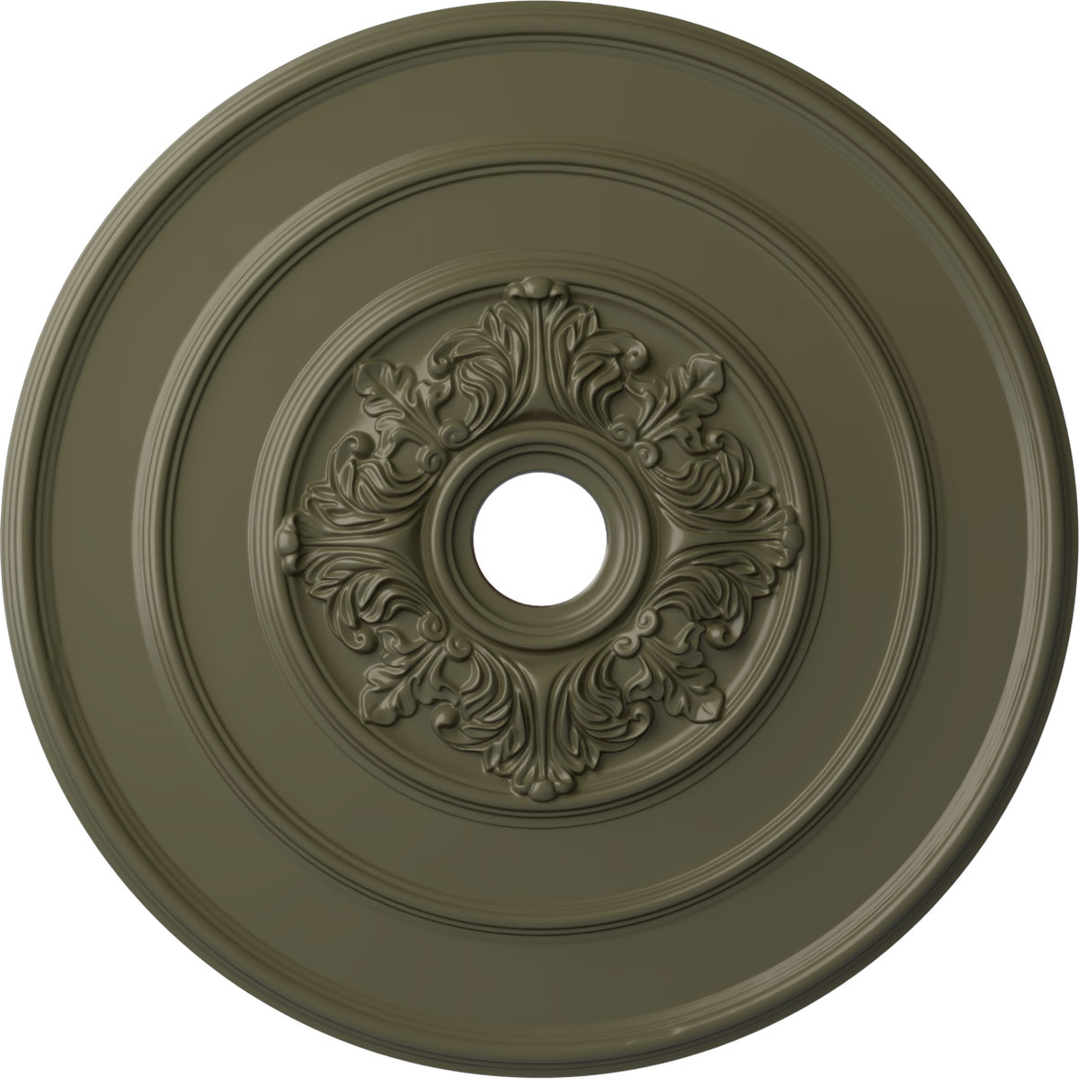Ekena Millwork CM26TAPTF Traditional with Acanthus Leaves 26-in W x 26-in L Painted Turtle Polyurethane Whole Ceiling Medallion