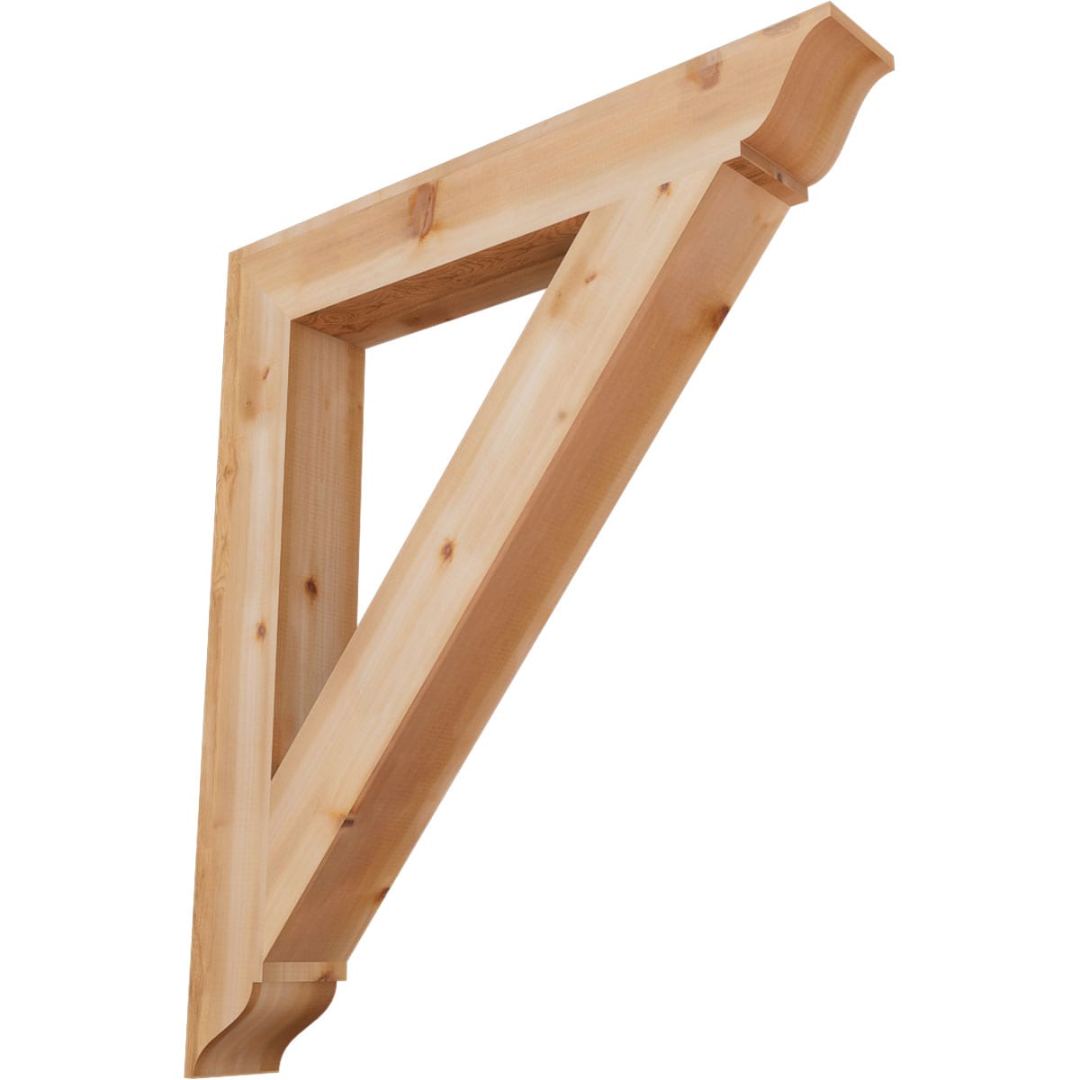 Ekena Millwork BKT06X42X48TRA01SWR Traditional traditional smooth 5-1/2-in x 42-in x 48-in Western red cedar Brown Wood Standard bracket