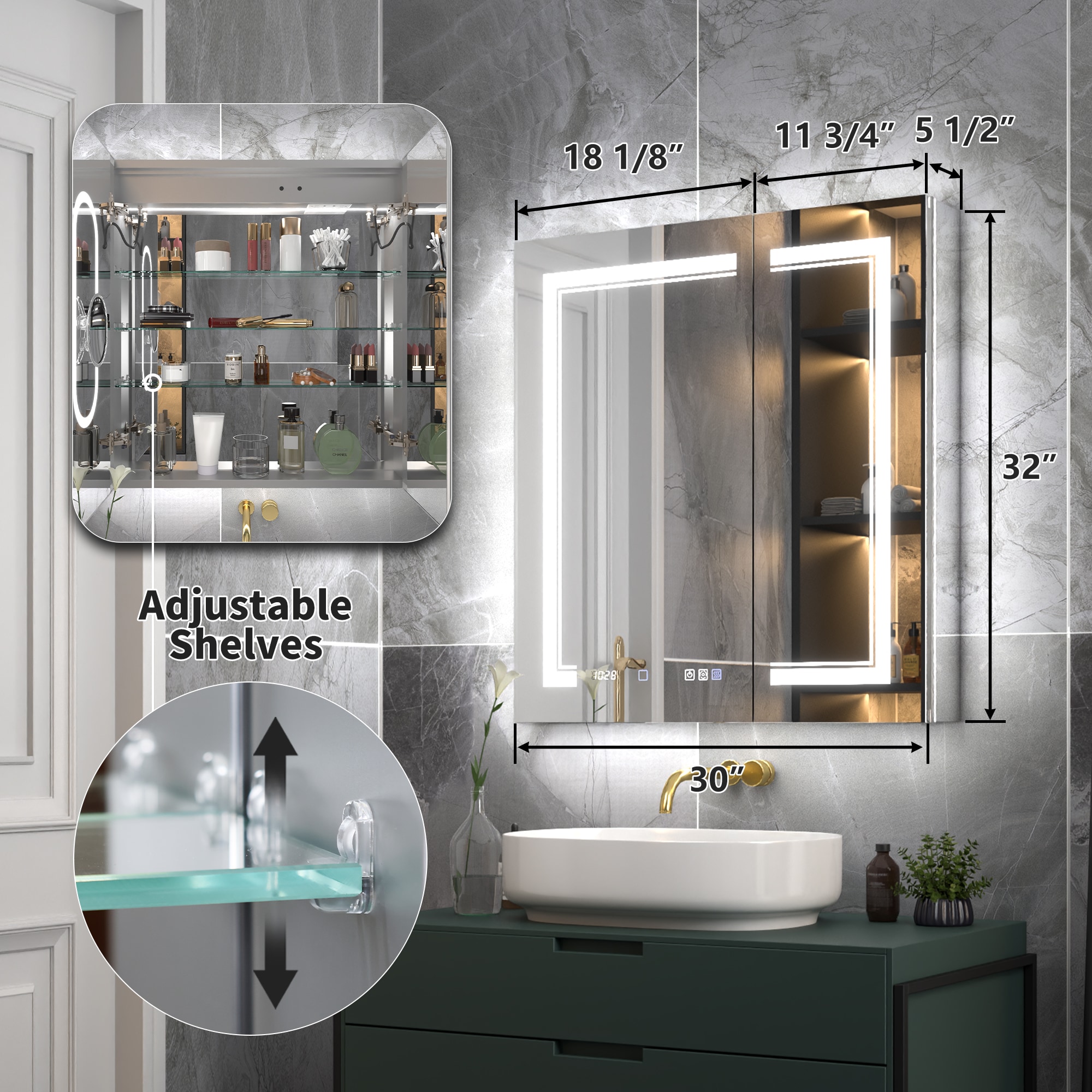 ExBrite W7MC4836 Bathroom-Medicine-Cabinets - View #3