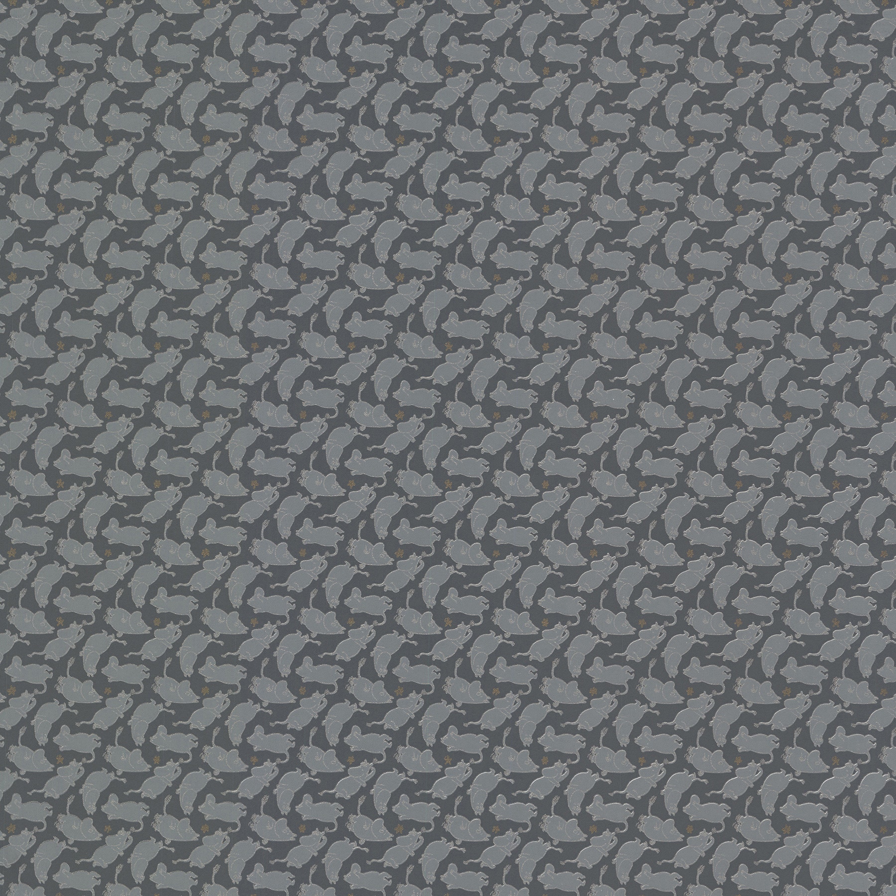 Sandudd SD5167-1 62.8-Sq. Feet Dark Grey Non-woven Animals Unpasted Wallpaper