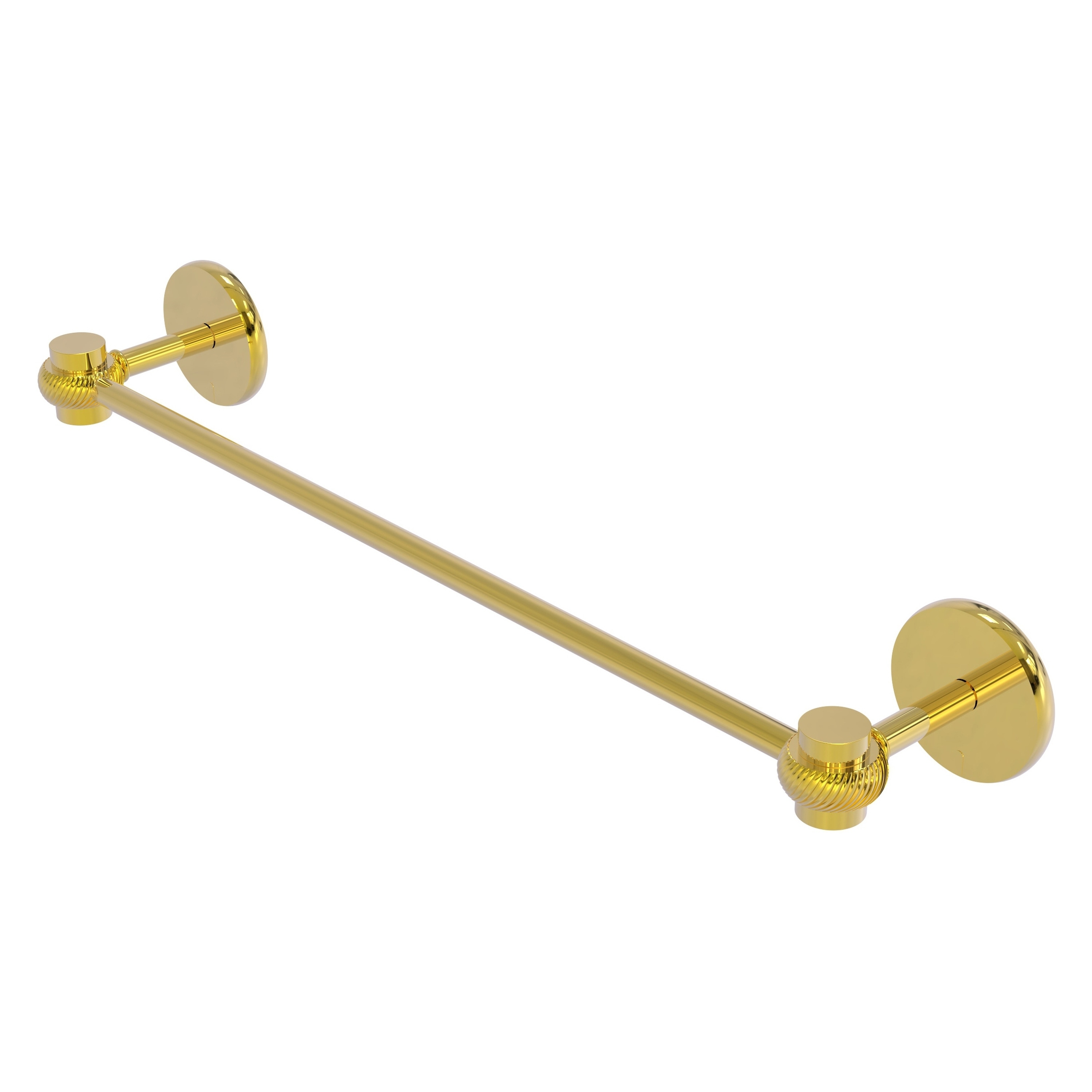 Allied Brass 7131T/36-PB Satellite Orbit One 36-in Polished Brass Wall mount Single Towel Bar