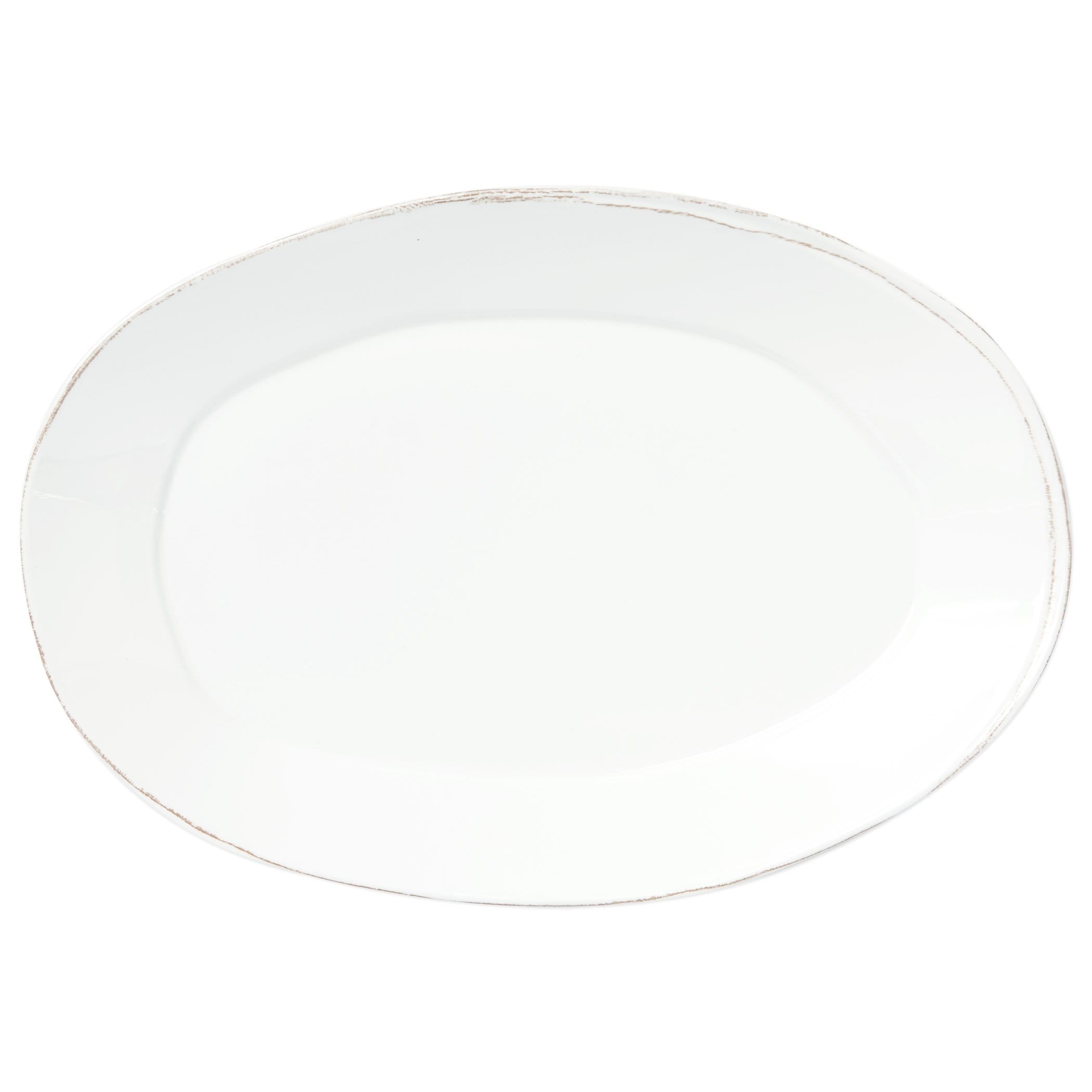 VIETRI Melamine Lastra White Oval Platter #MLAS-W2326