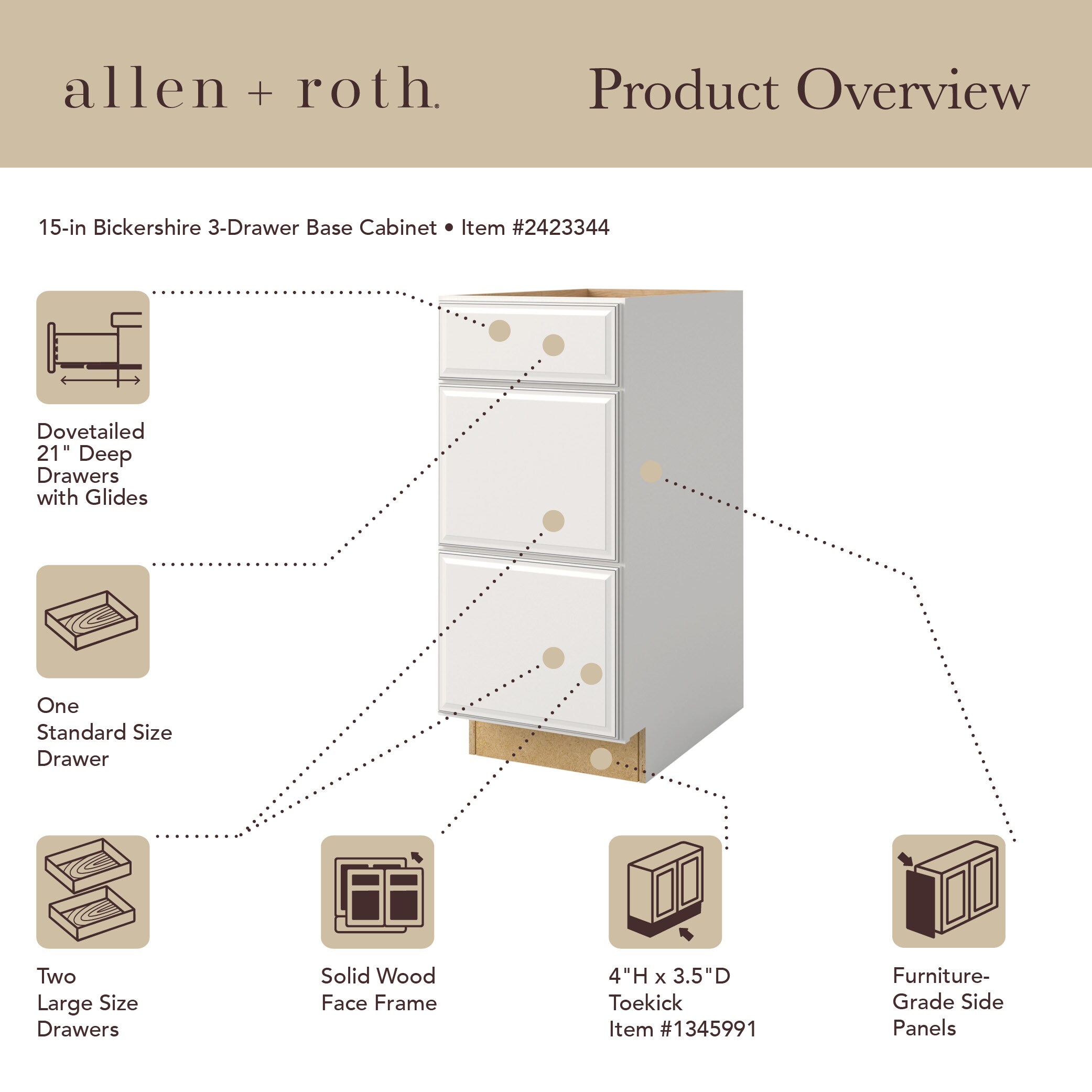 allen + roth 21150BK Cabinets-Kitchen - View #14