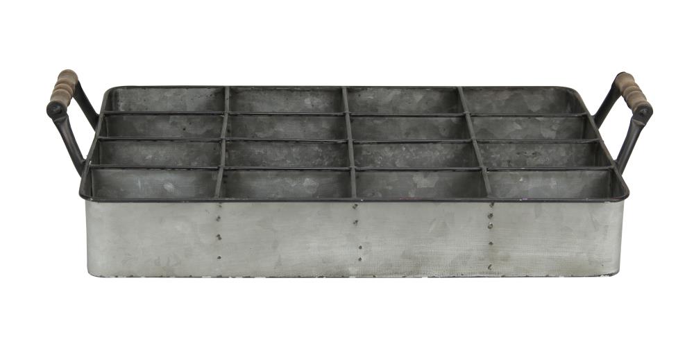 Cheung's 5147 Trays and Caddies 12-in x 18-in Gray Rectangle Serving Caddy