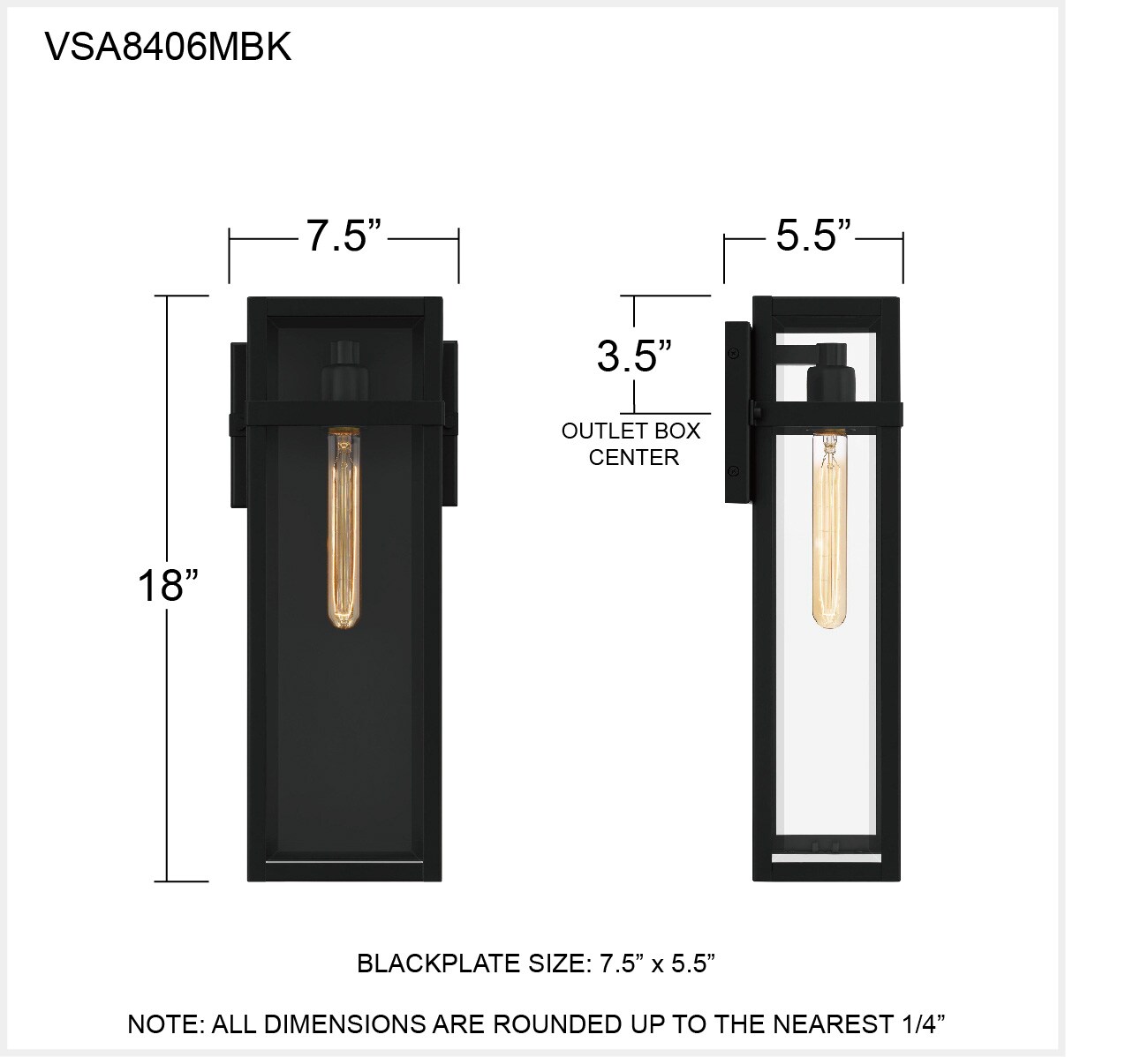 Quoizel VSA8406MBK Outdoor-Wall-Lighting - View #5