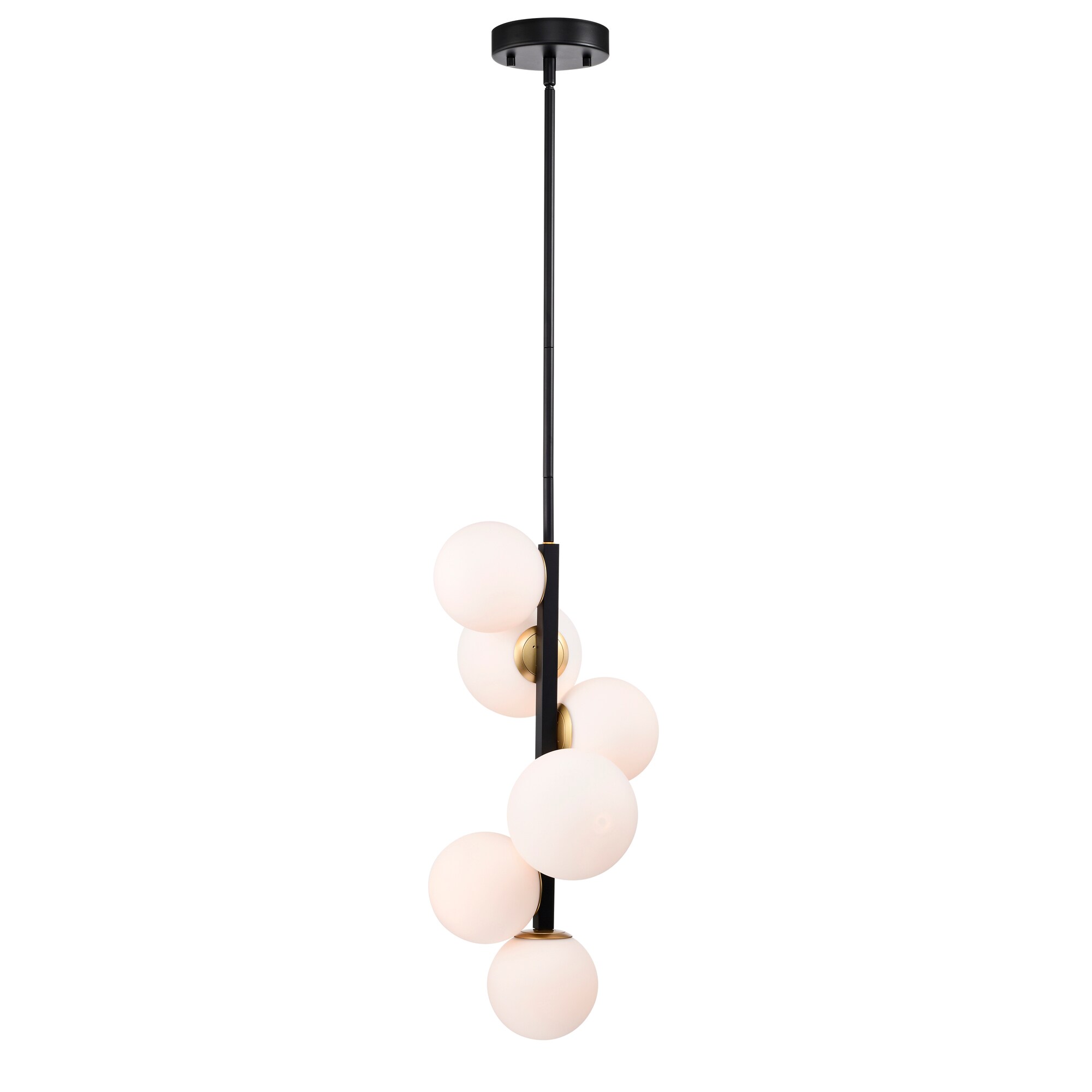 Warehouse of Tiffany FD10021/6KB 6 -Light Matte Black Modern/contemporary For Use in Bedrooms, Dining Rooms, Foyers, Kitchens, Living Rooms Chandelier