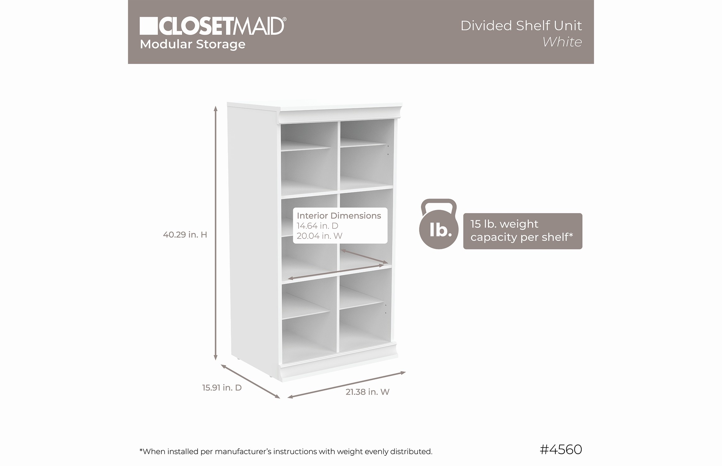 ClosetMaid 456000 Wood-Closet-Tower - View #8