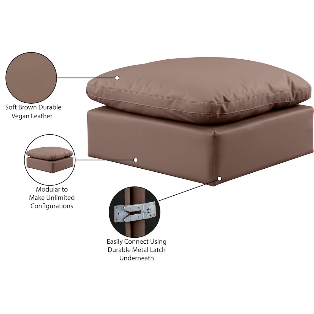 Meridian 146BROWN-OTT Indoor-Ottomans - View #5