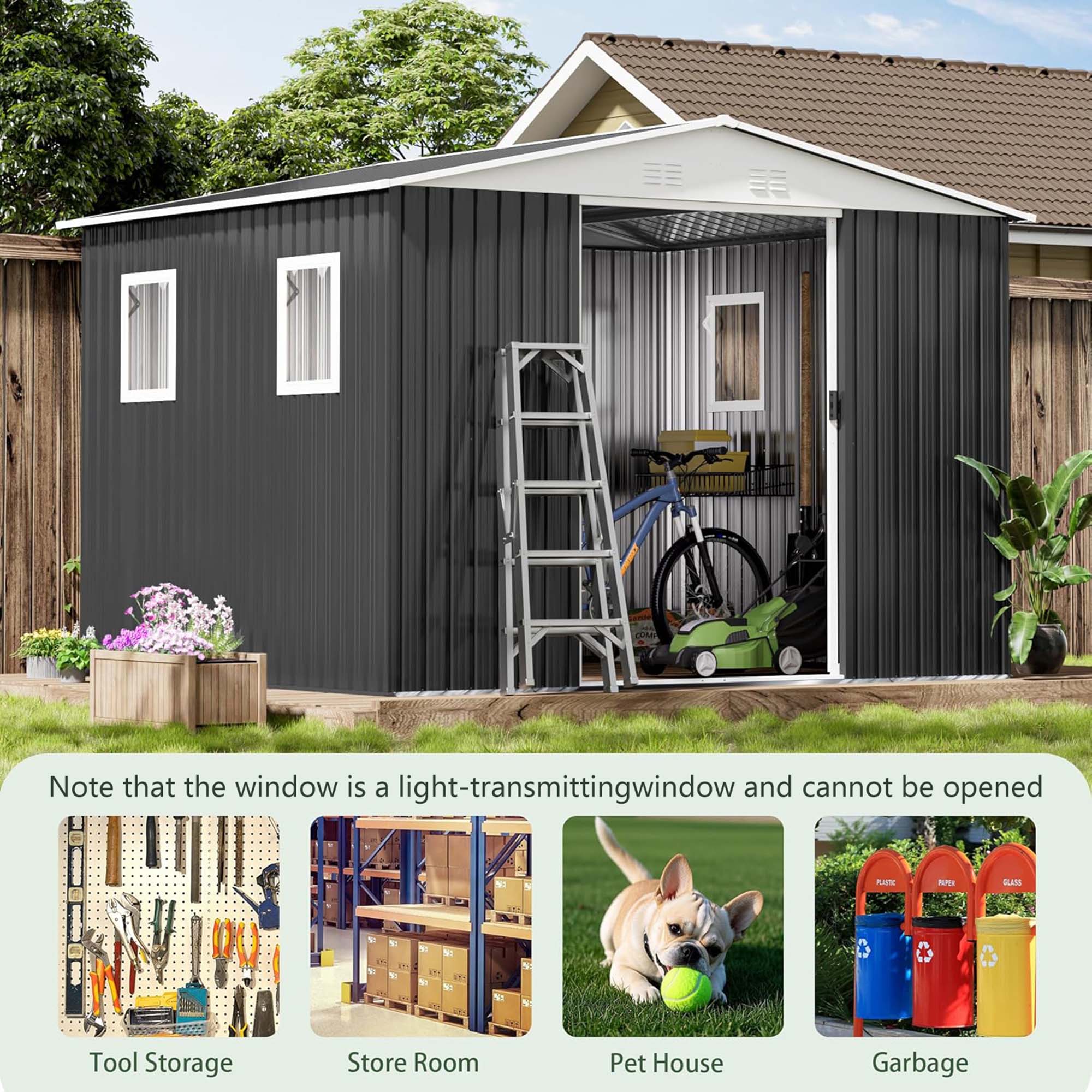 Clihome CL-W2794-00004 Metal-Storage-Buildings-Sheds - View #7
