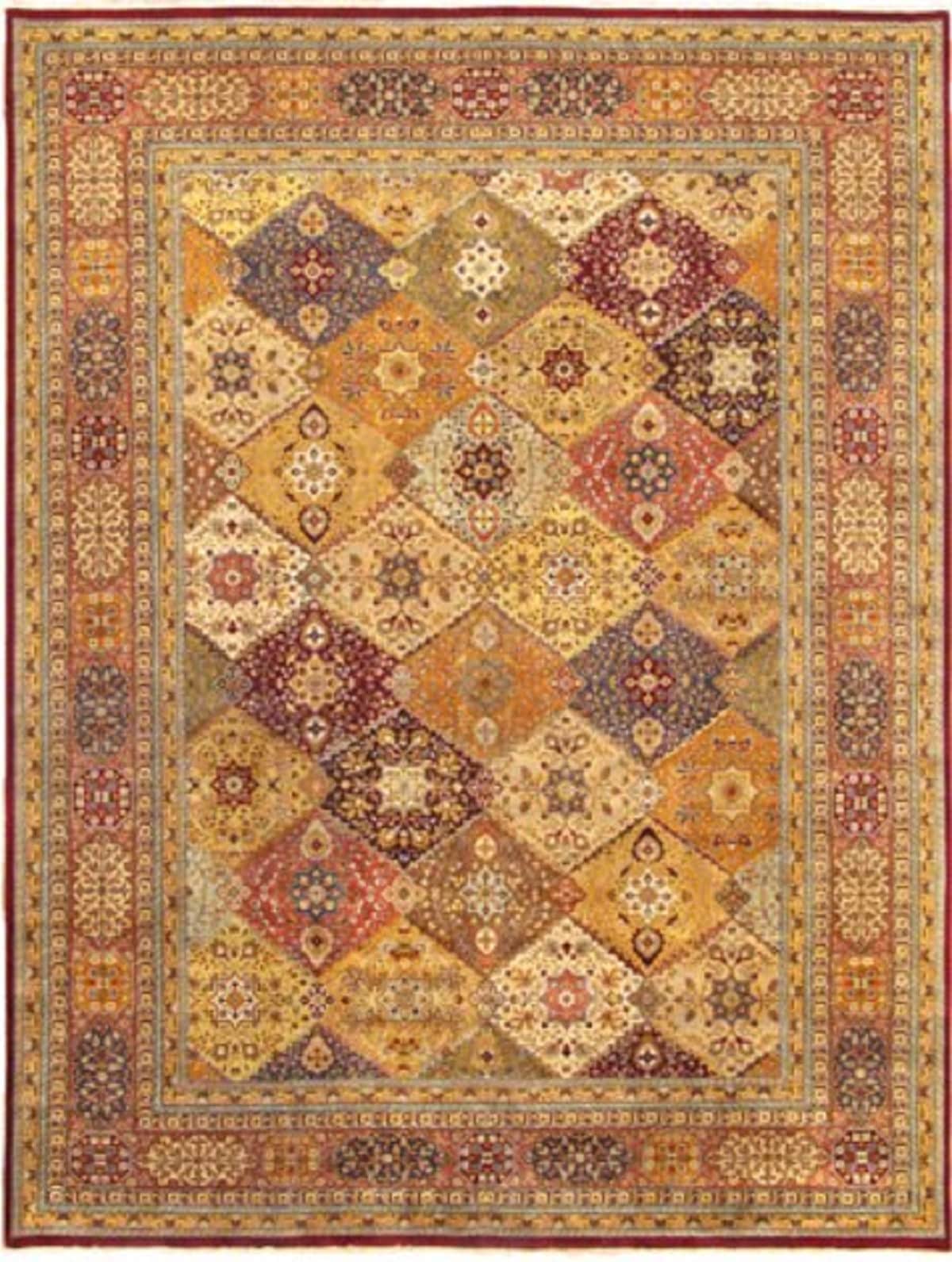 Pasargad Home PSK-2 4X12 Tabriz Wool Multicolor Indoor Runner Rug