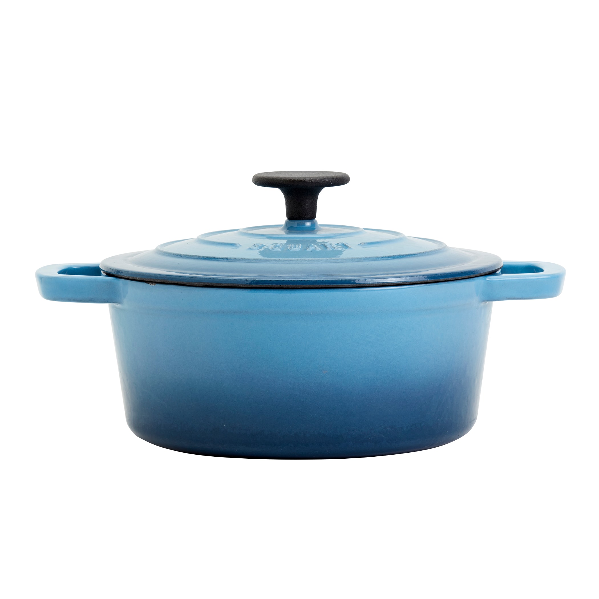 T-fal Cast Iron Enameled Casserole Dish 3.5 Quart Induction Oven Broiler  Safe 500F Pots and Pans, Cookware Blue