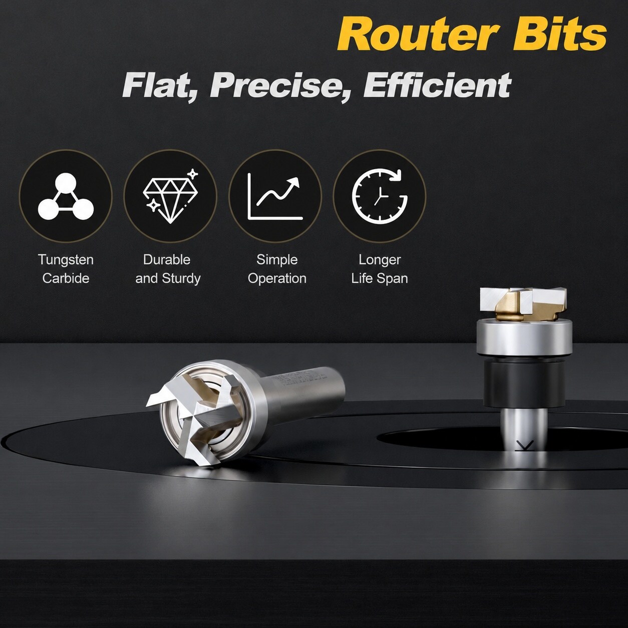 Phewnyzo LPW0724W063 Trimming-Cutout-Router-Bits - View #7