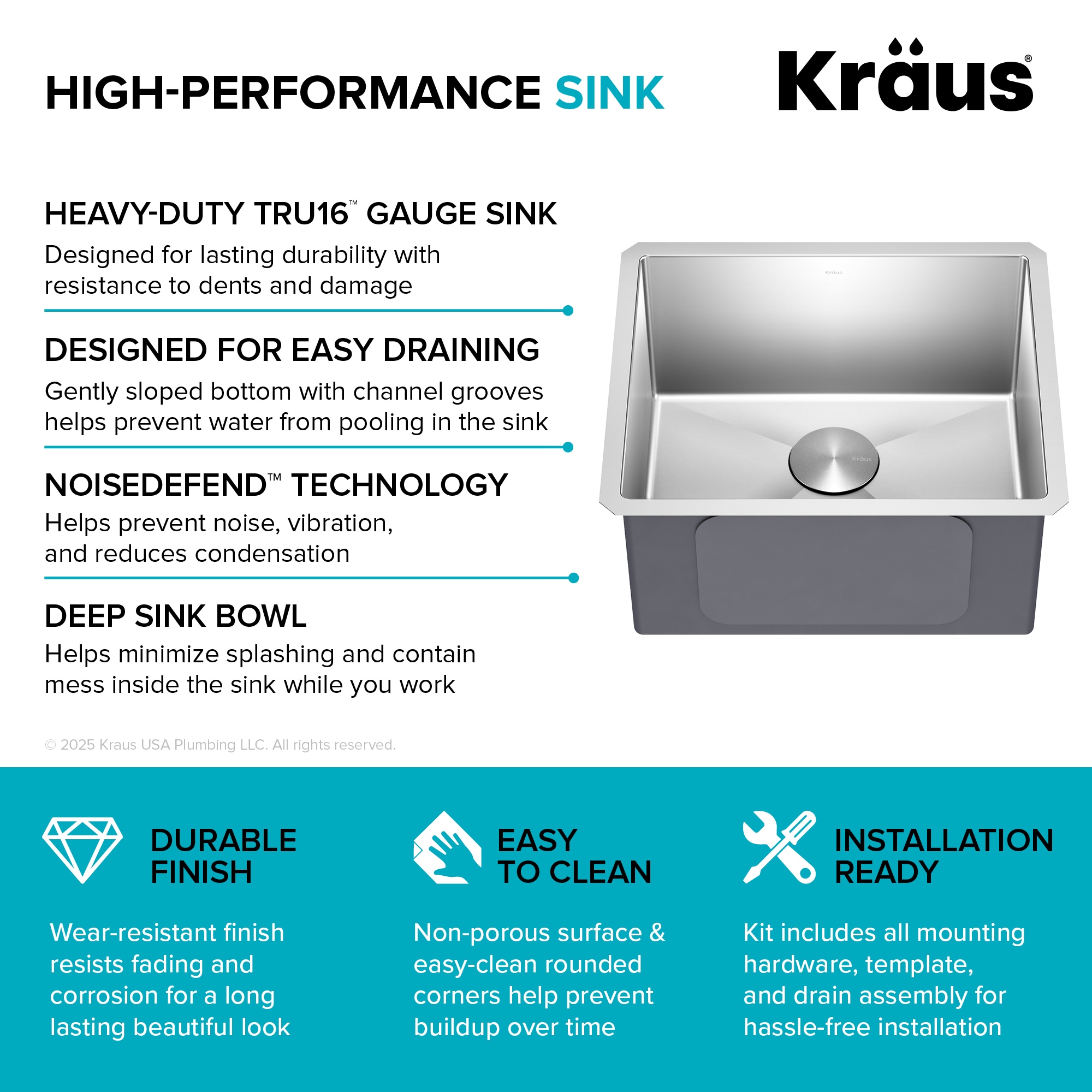 Kraus KHU101-21 Kitchen-Sinks - View #12