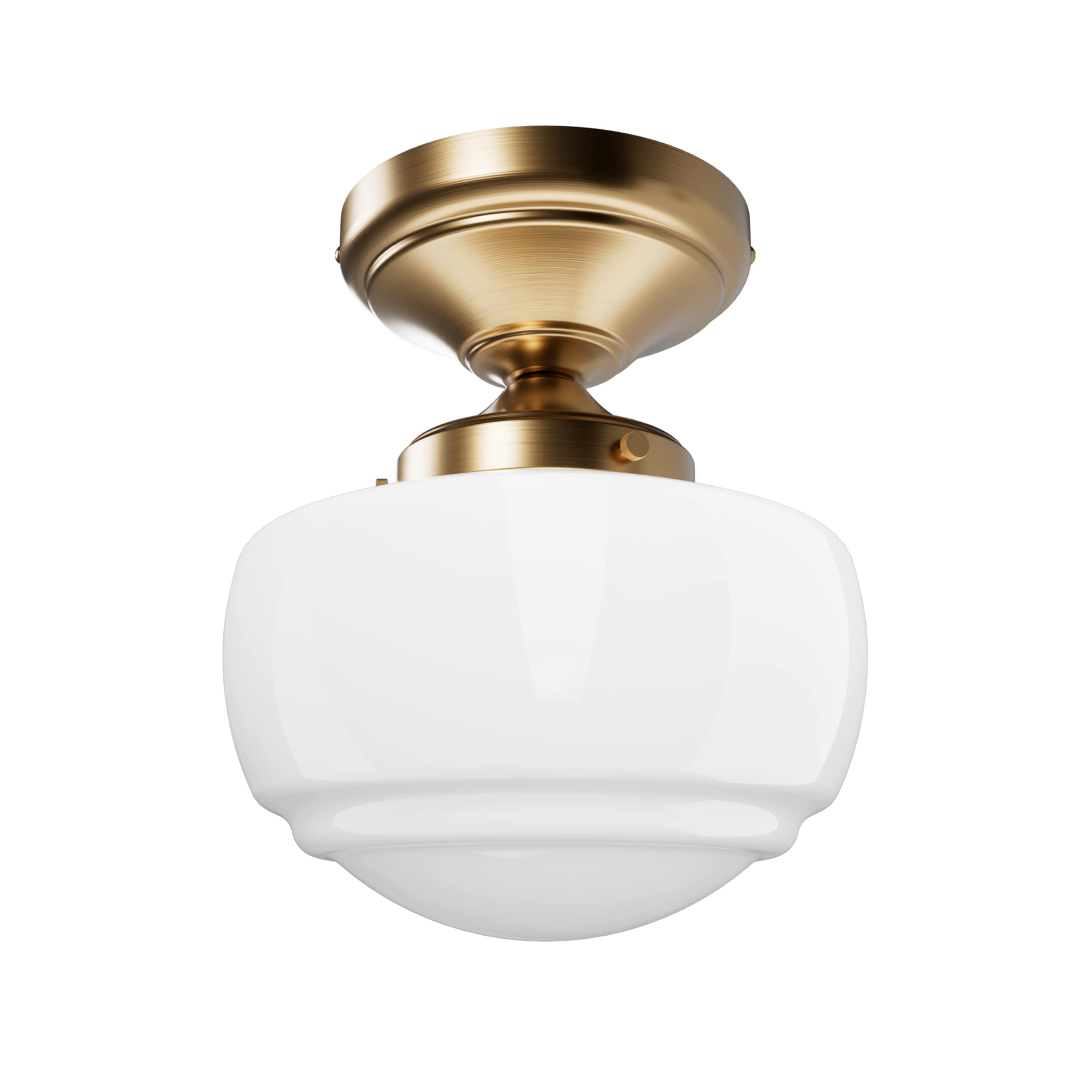 Hunter 48065 Saddle Creek 1 -Light 7.5-in Satin Gold Flush Mount Light
