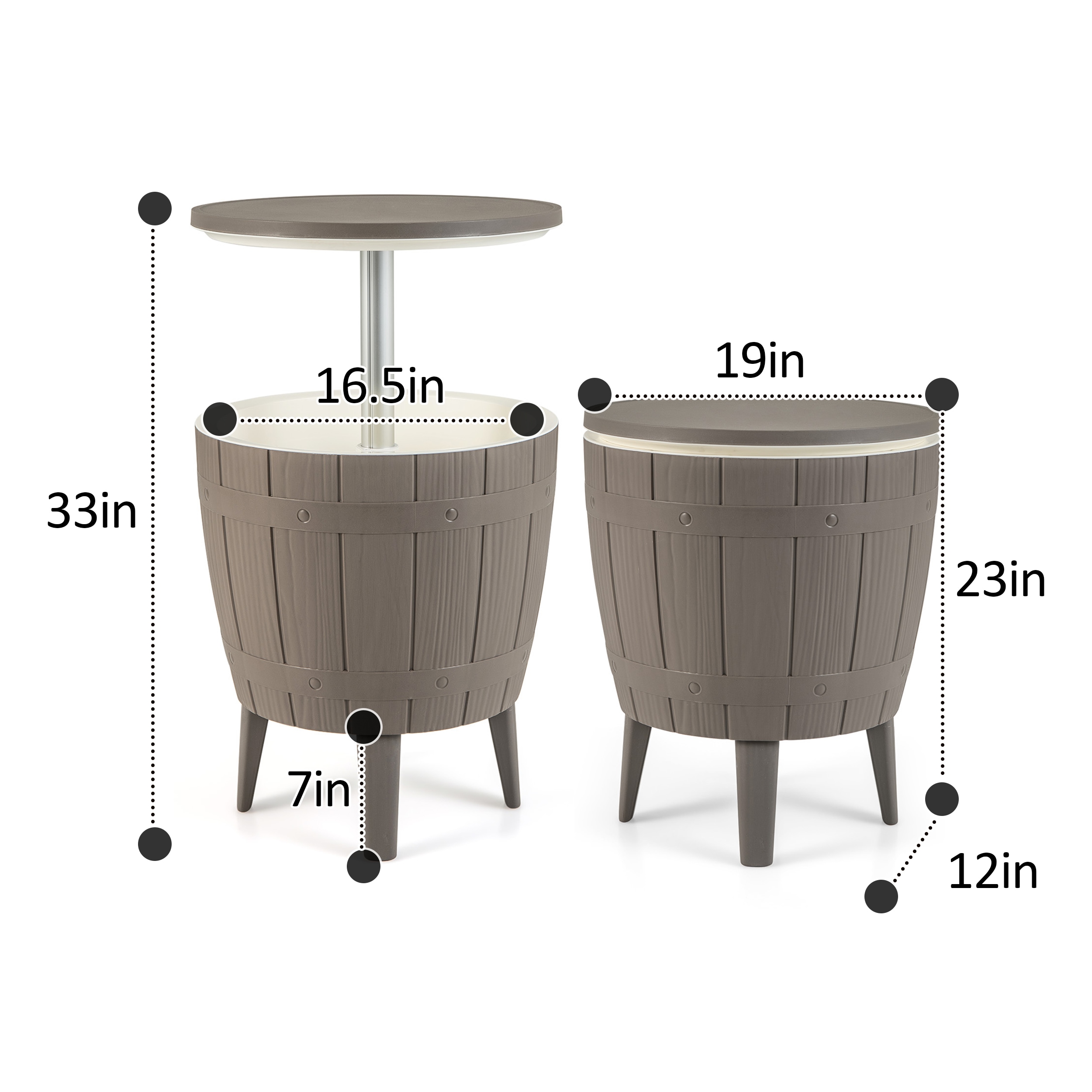 LIVIZA TDS11637CF Patio-Tables - View #2