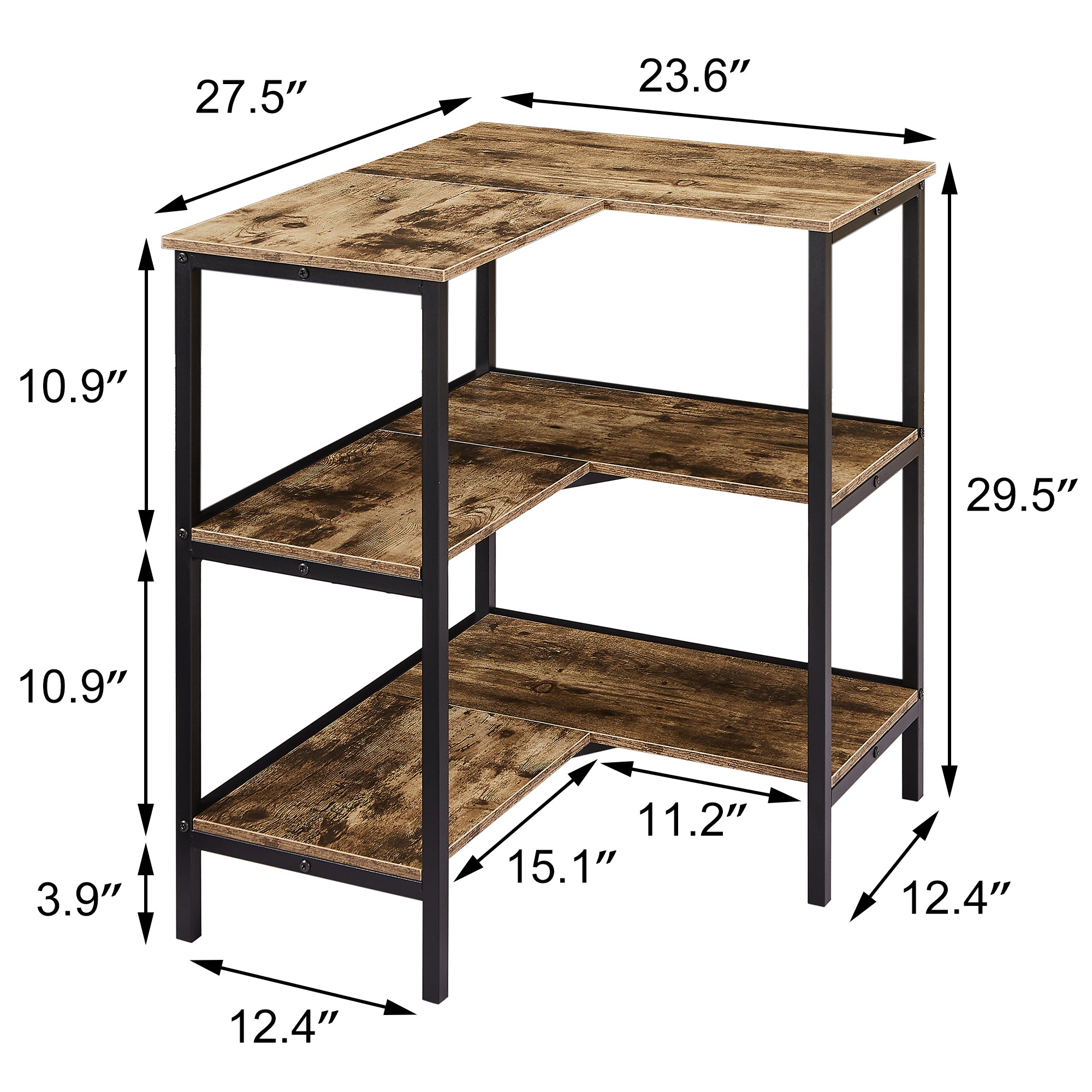 Vecelo LOE-CS18-GRY bookcases - View #3