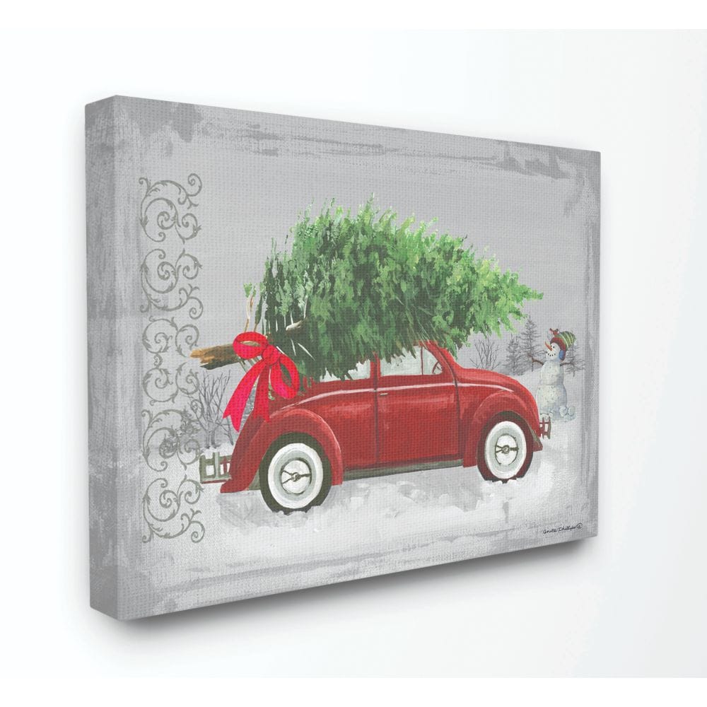 Stupell Industries HWP-352-CN-36X48 48-Inches Car Christmas Decor