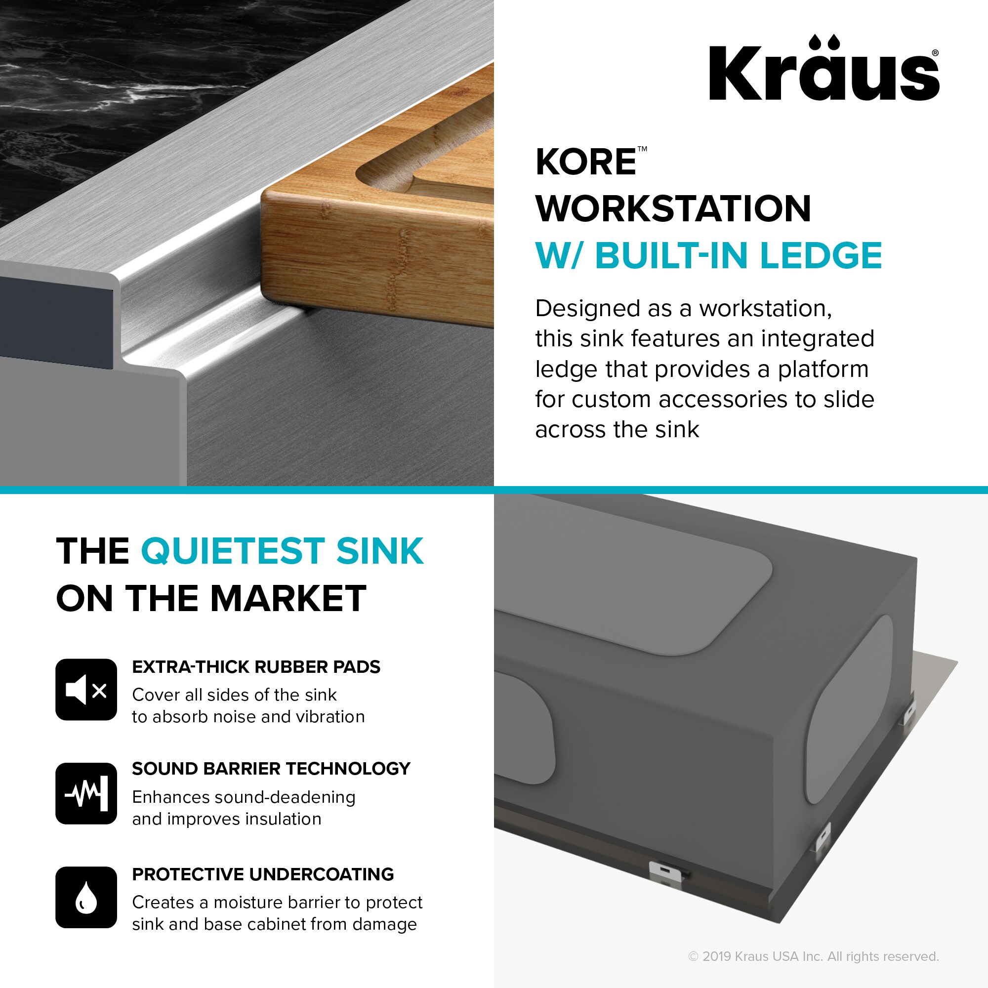 Kraus KWT310-30-100-75MB Kitchen-Sinks - View #5