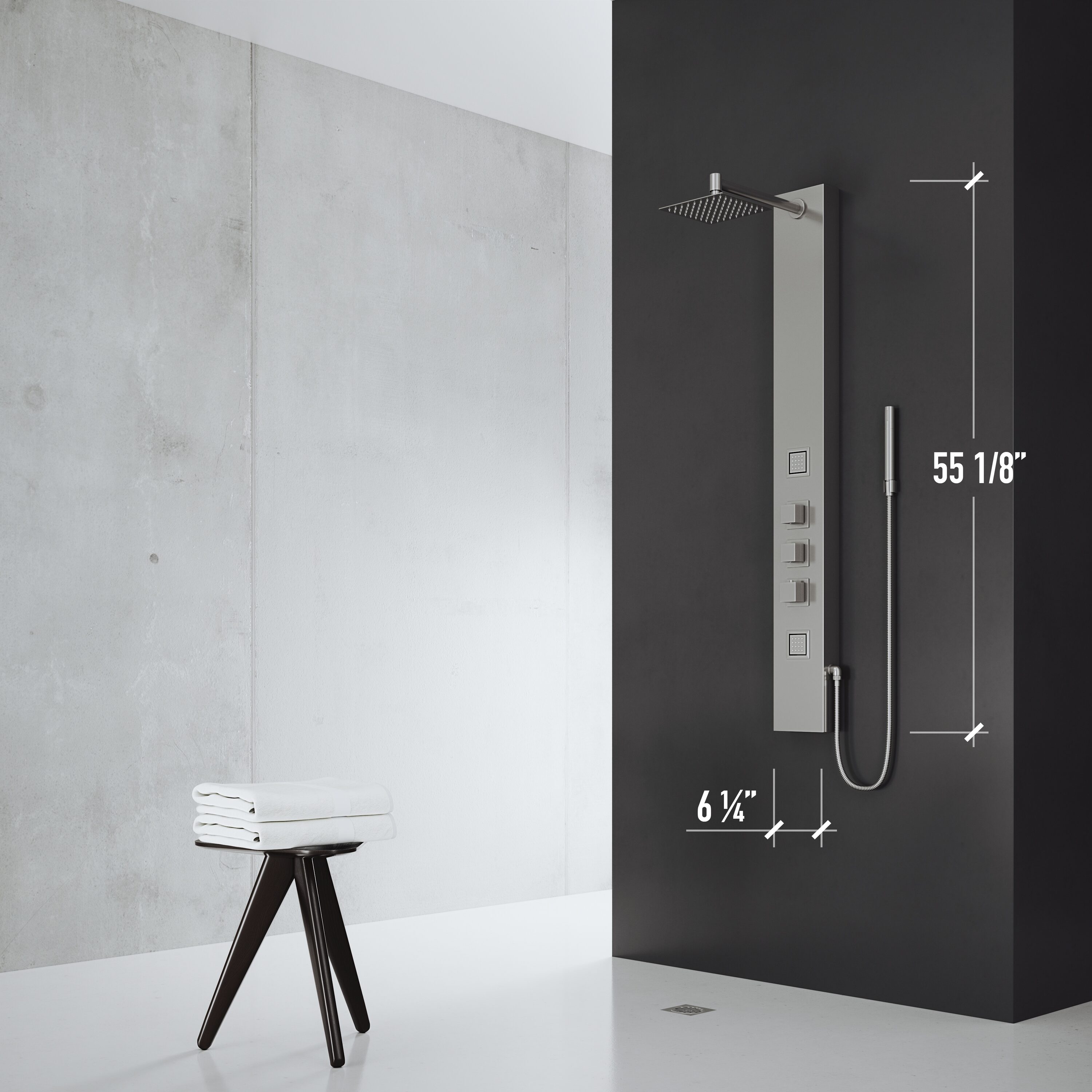 VIGO VG08012ST Showerhead-Bar-Panels - View #3