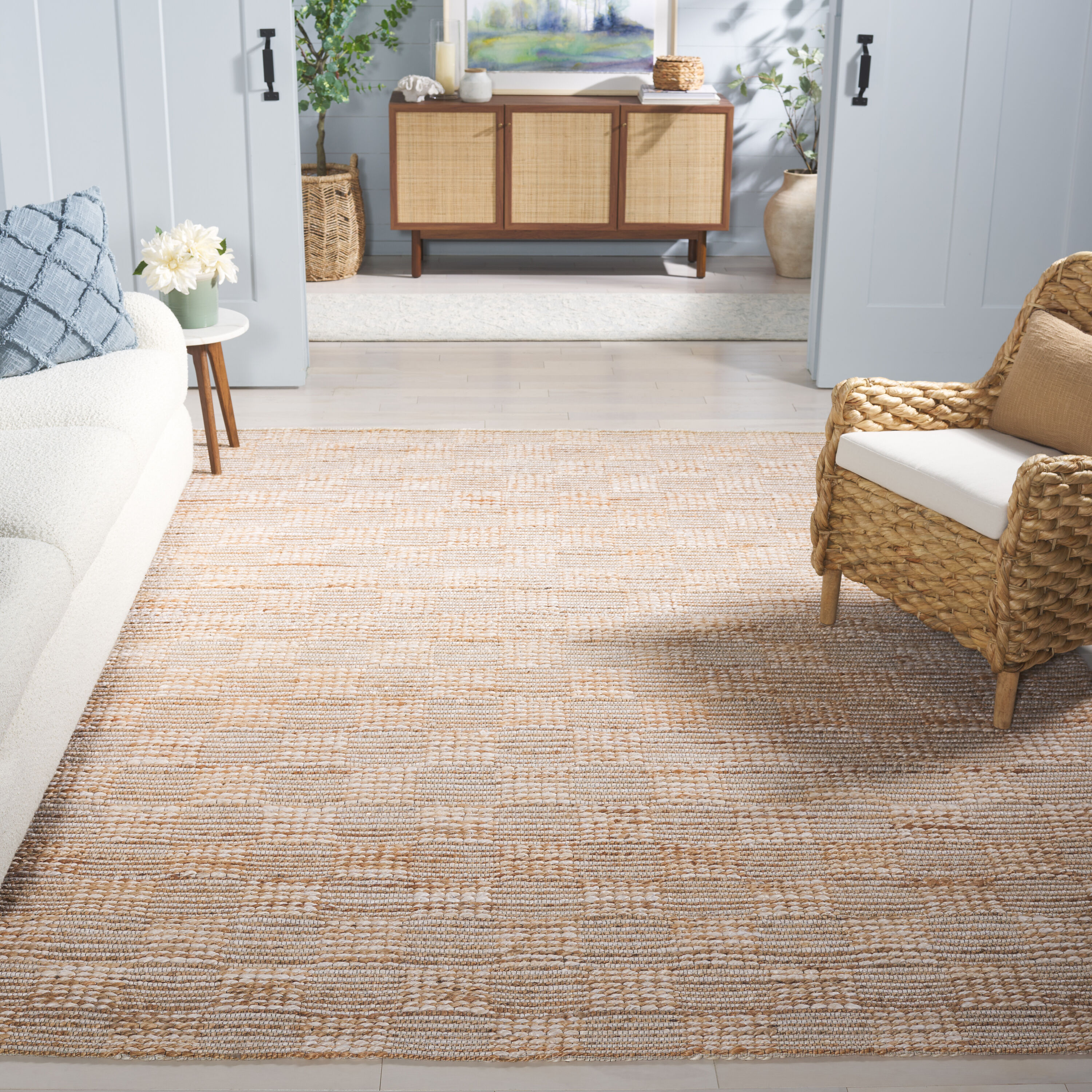  Natural Fiber 567 Natural/Ivory Contemporary 6ft x 9ft Medium Rectangle Rug